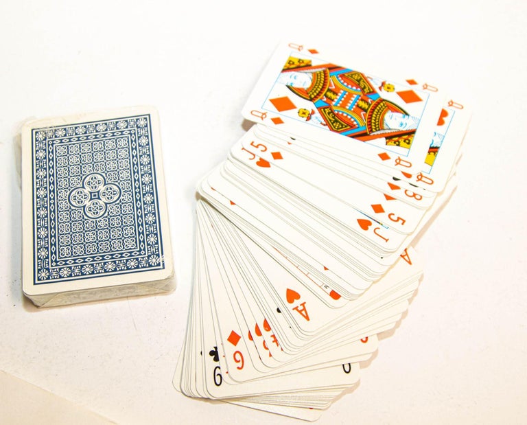 Vintage Leather Bridge, Poker Playing Card Game Case with 2 Card Decks