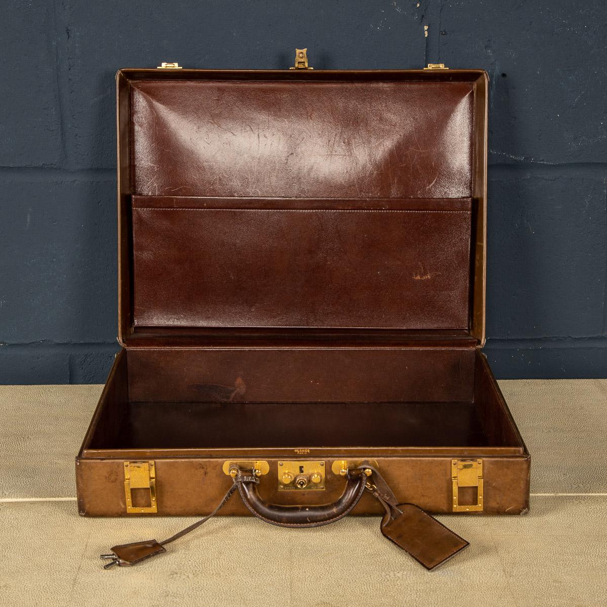 20th Century Vintage Leather Briefcase By Hermes, Paris, с.1950