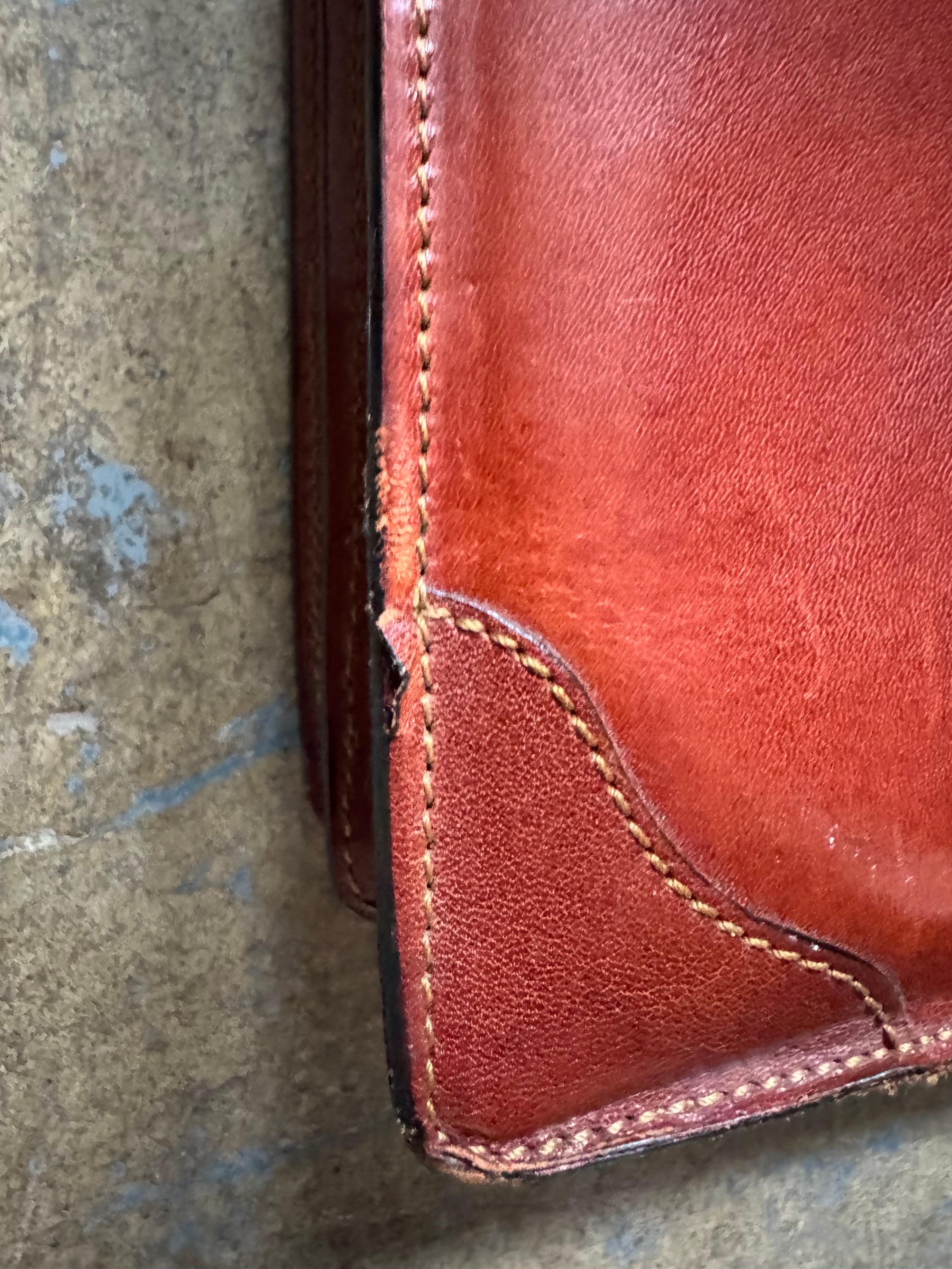 Porte-documents en cuir vintage par LA PA - Fabriqué à la main en Italie, Fin du 20ème siècle en vente 6