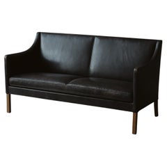 Vintage Leather Cabinetmaker Sofa from Denmark, circa 1950