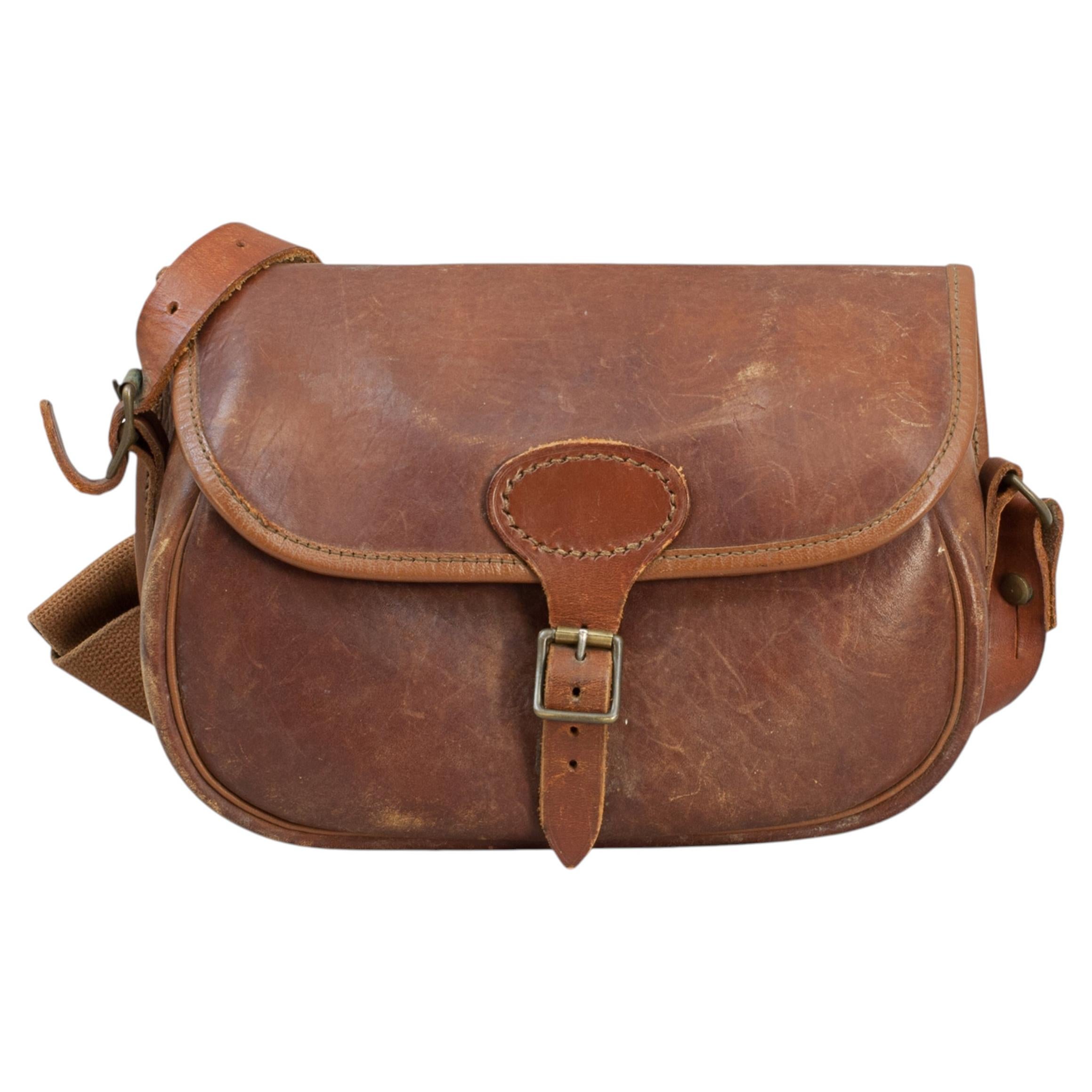 Bolso vintage de cuero para cartuchos