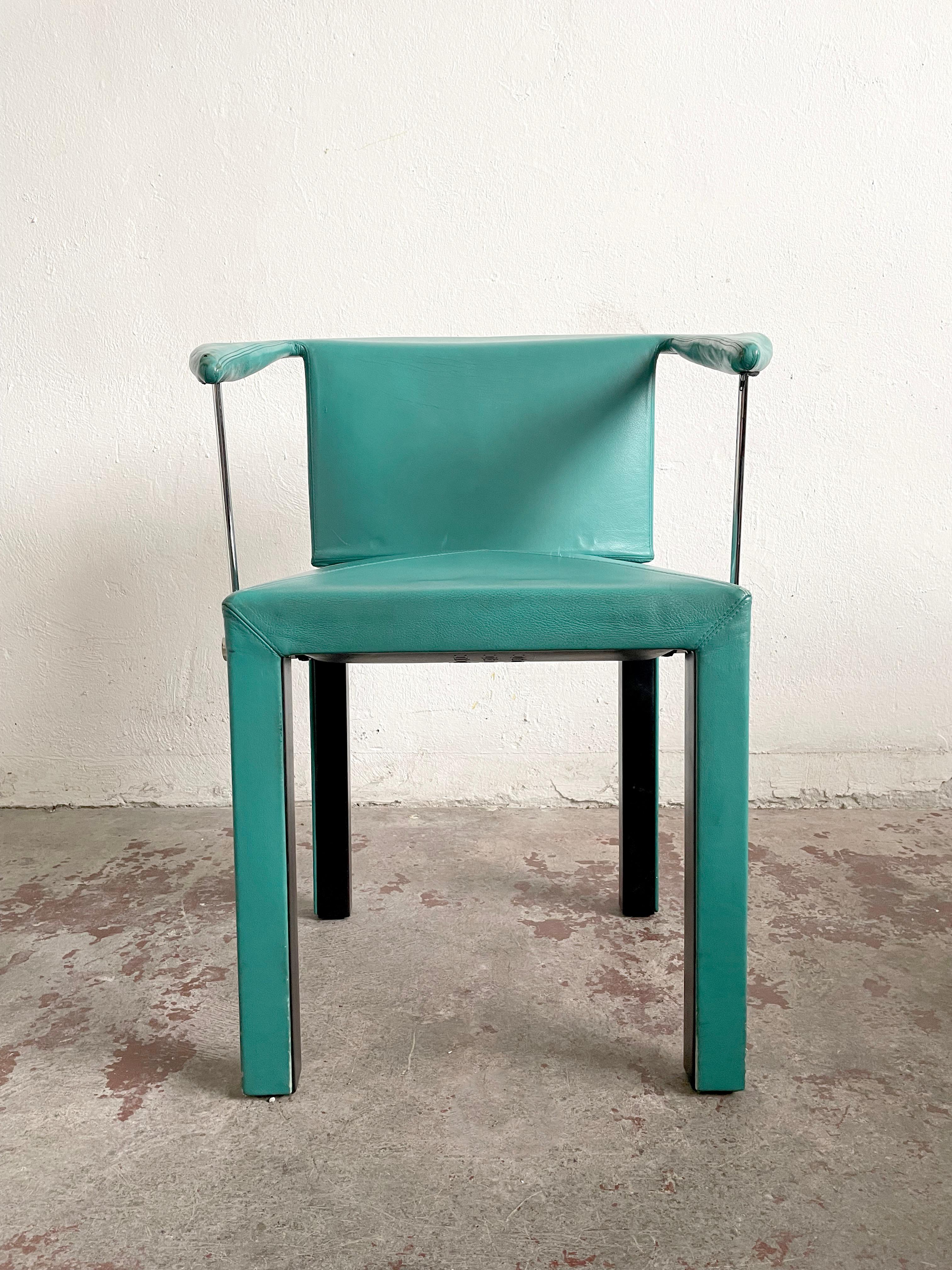 Vintage Leather Chair by Paolo Piva for B&B Italia, Model 'Arcella' 1980s 5