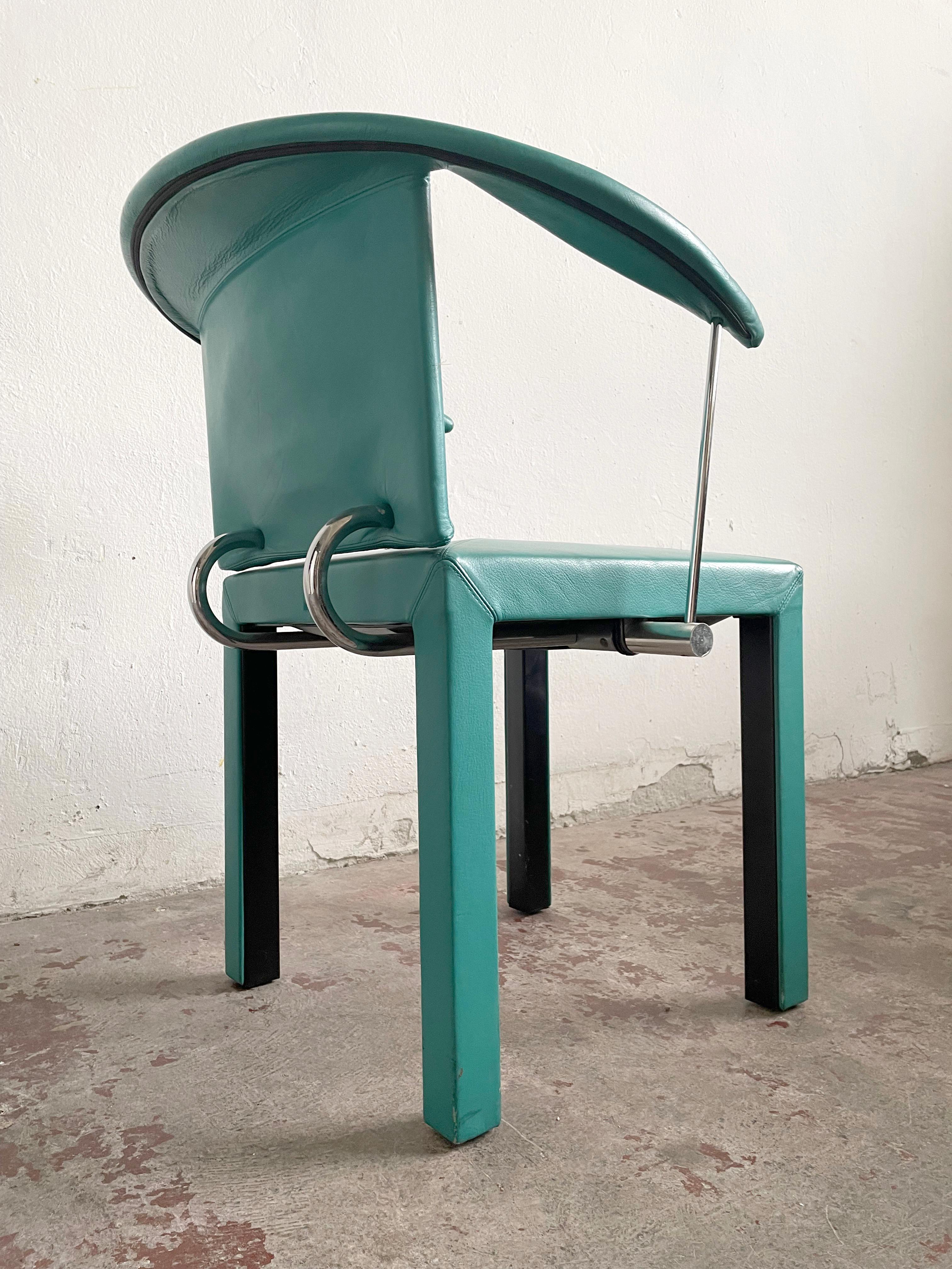 Vintage Leather Chair by Paolo Piva for B&B Italia, Model 'Arcella' 1980s 8