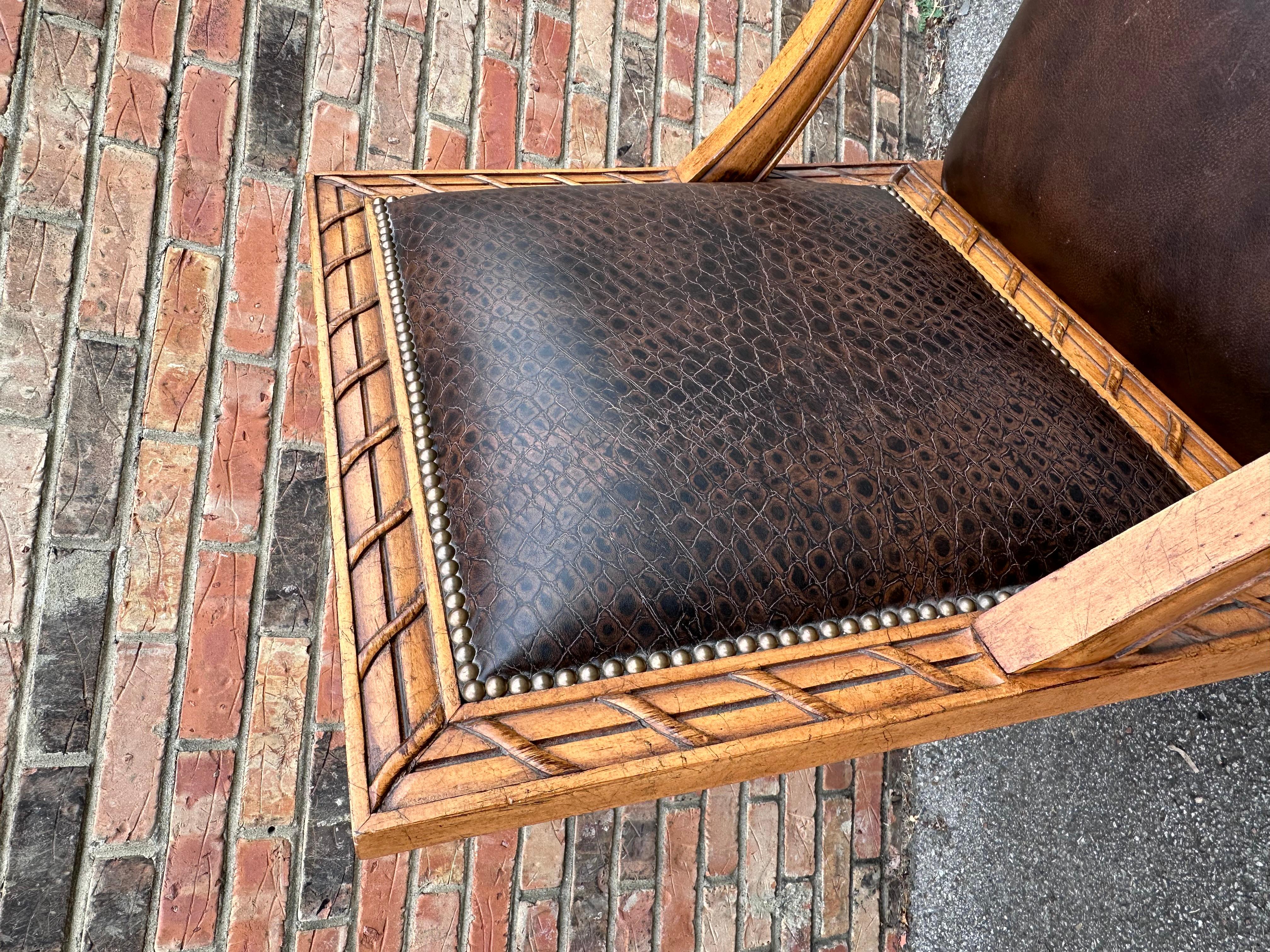 Pelle Sedia in pelle vintage in vendita
