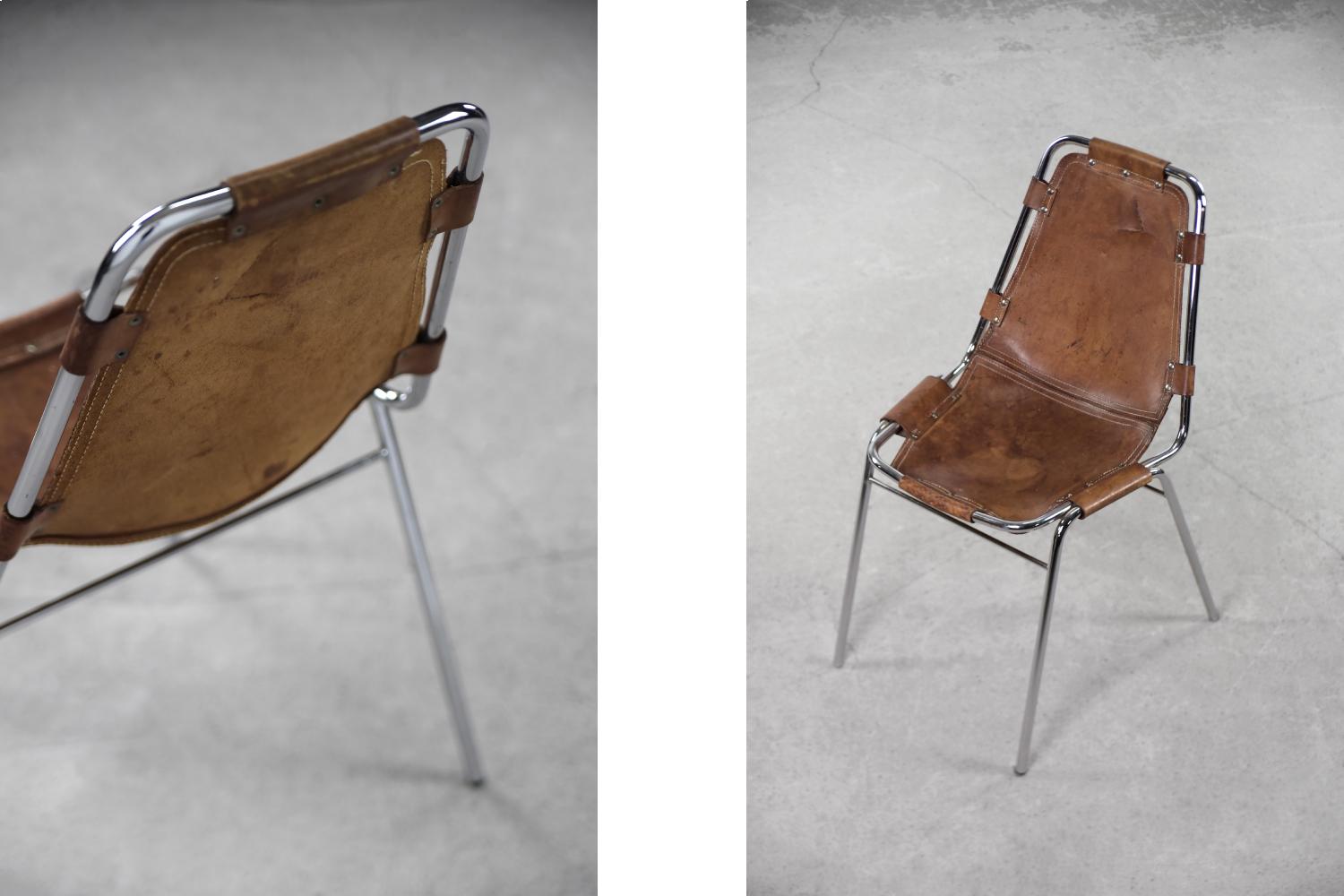 Italian Mid-Century Modern Leather Chair Chosen by Charlotte Perriand for Les Arcs, 1960