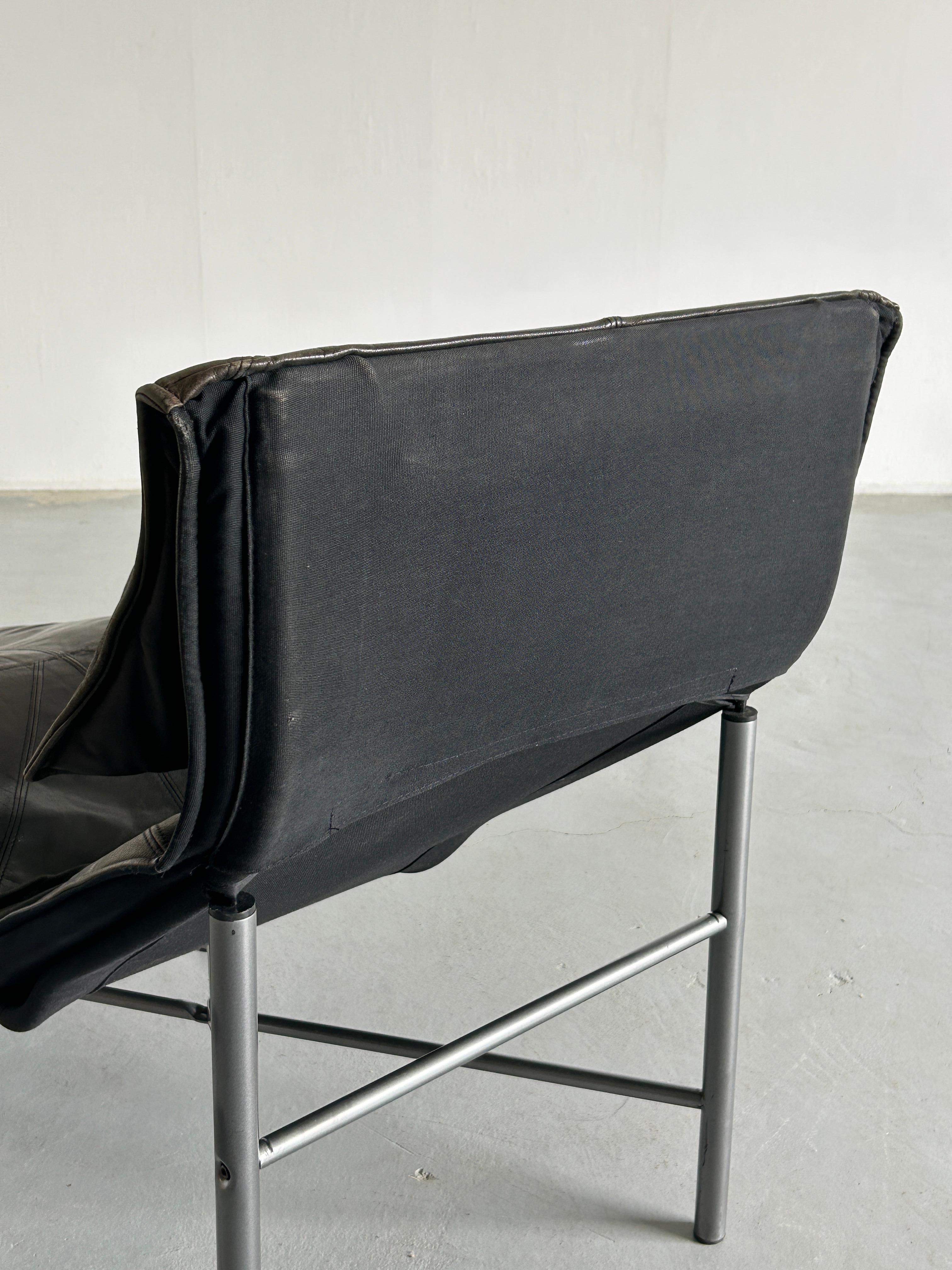 Vintage Leather Chaise Longue, Daybed by Tord Bjorklund for Ikea, Sweden, 1980s 6
