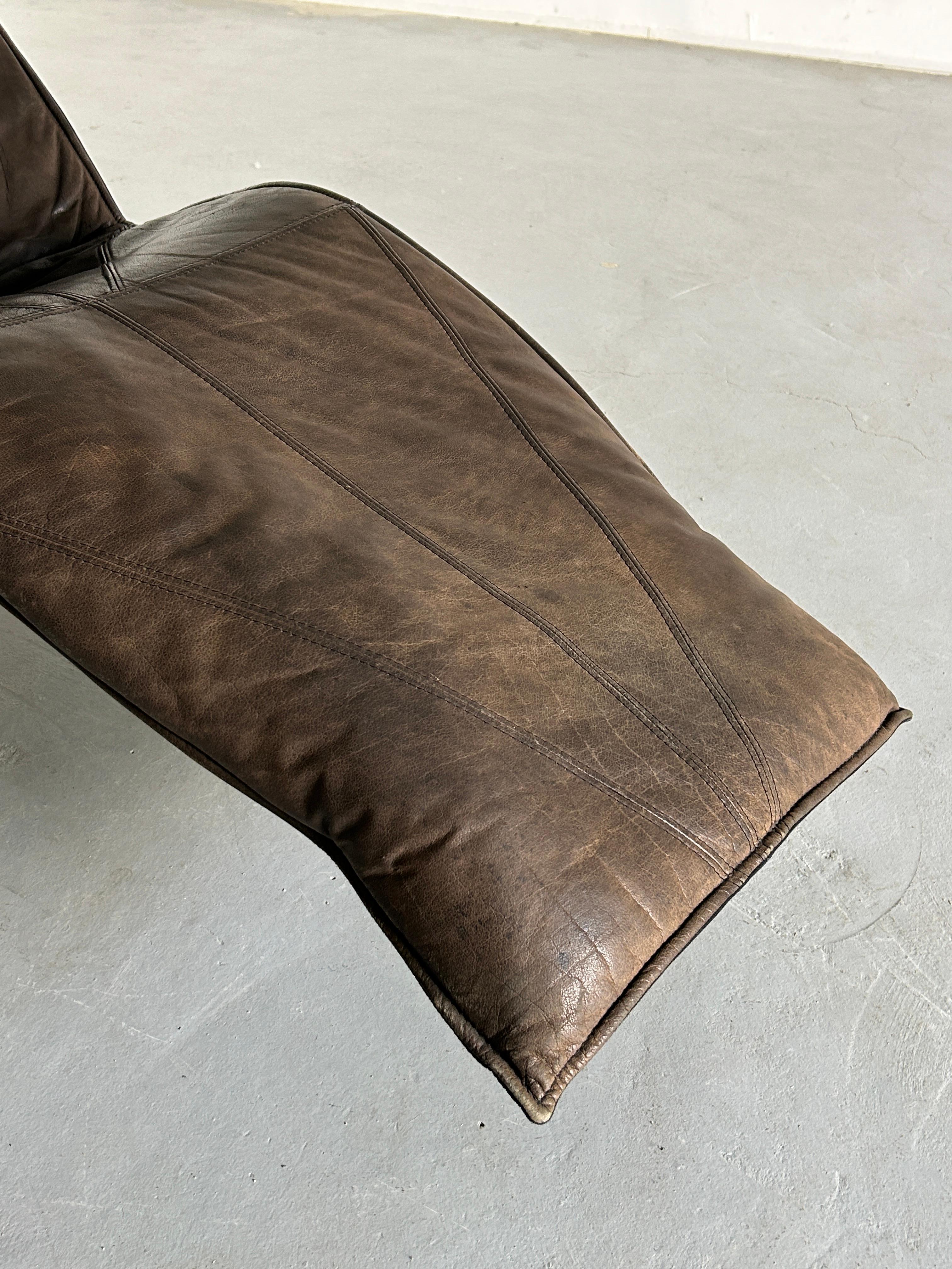 Vintage Leather Chaise Longue, Daybed by Tord Bjorklund for Ikea, Sweden, 1980s 1