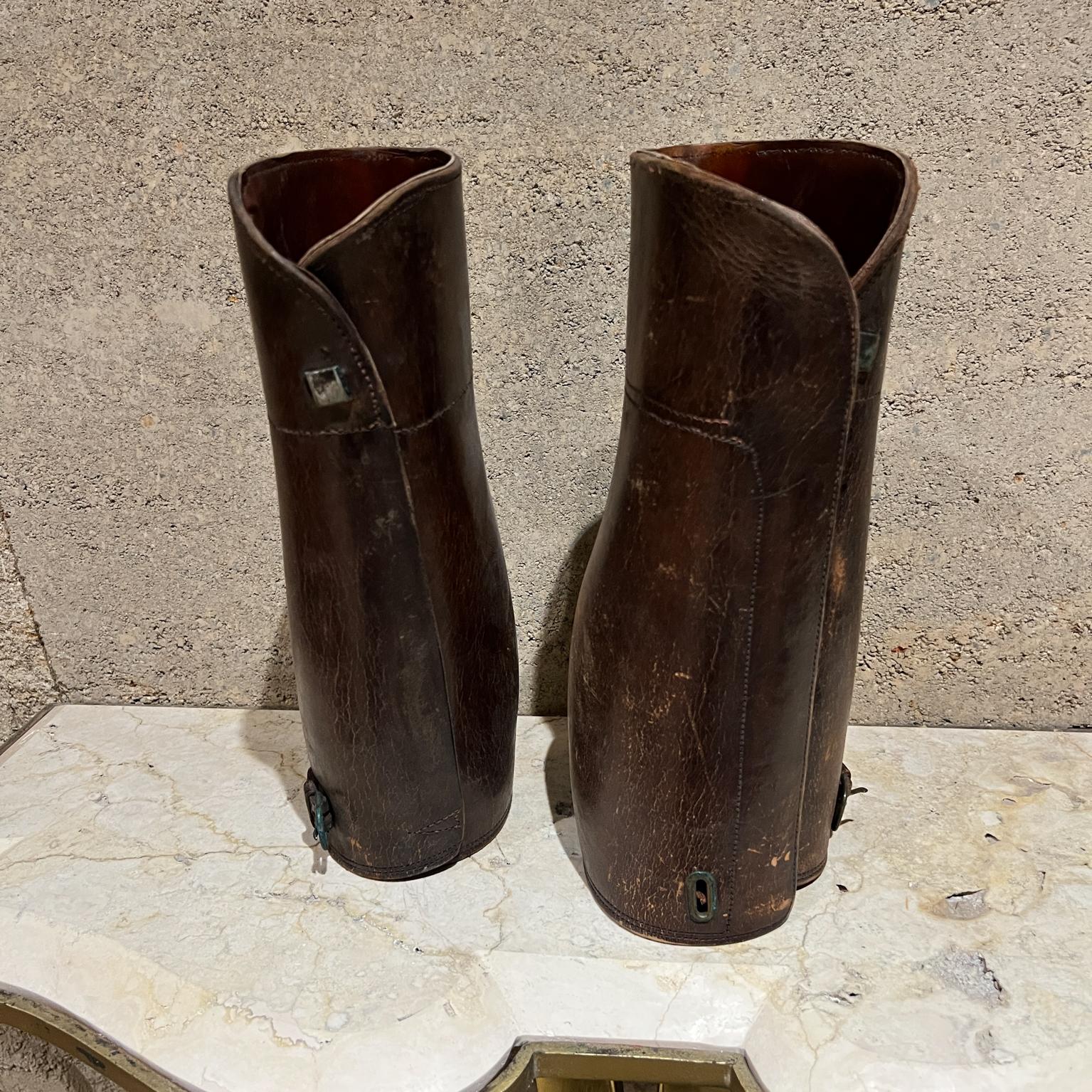 Vintage Lederkappen Pferd Reiter Gaiters aus Leder im Angebot 11