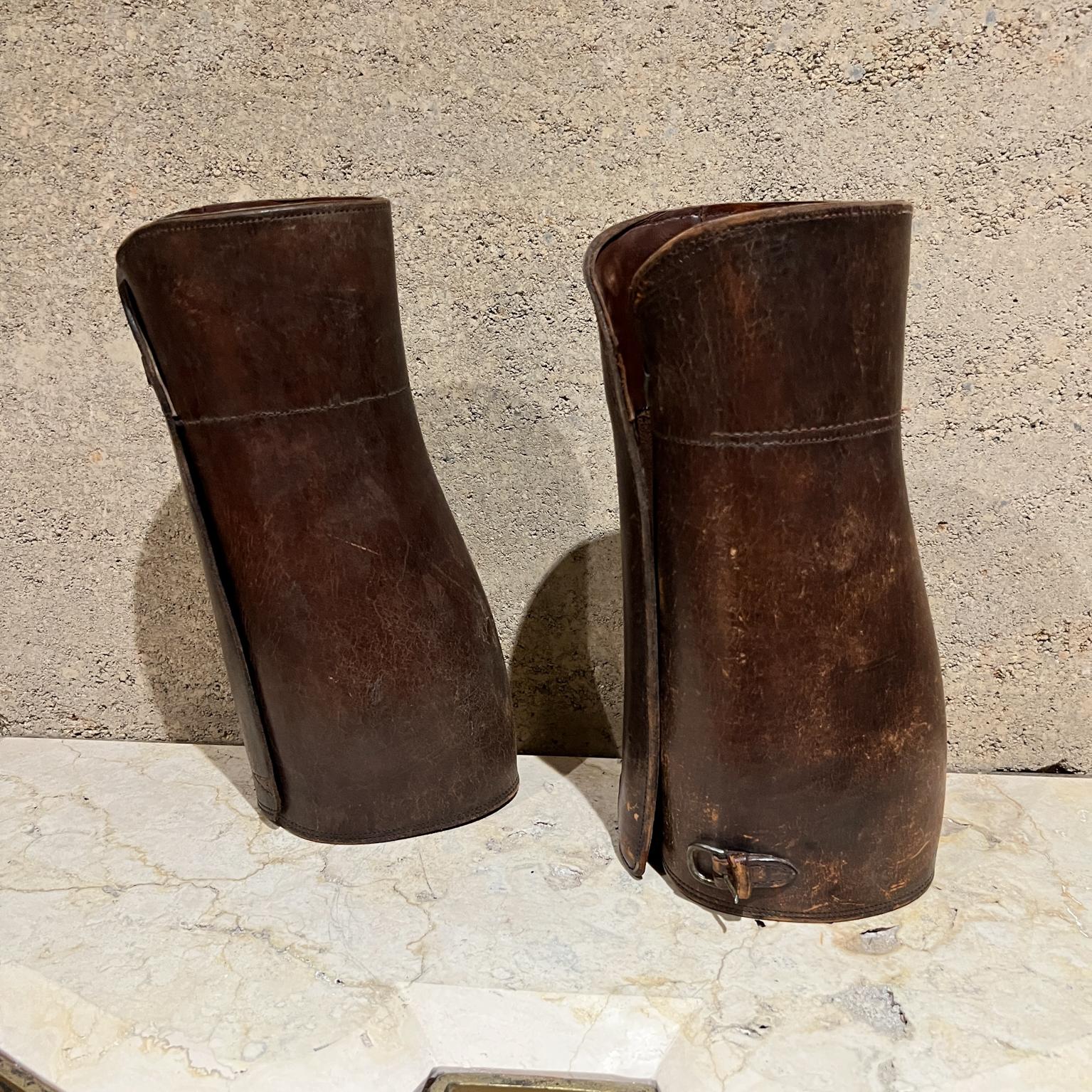 Vintage Lederkappen Pferd Reiter Gaiters aus Leder im Angebot 1
