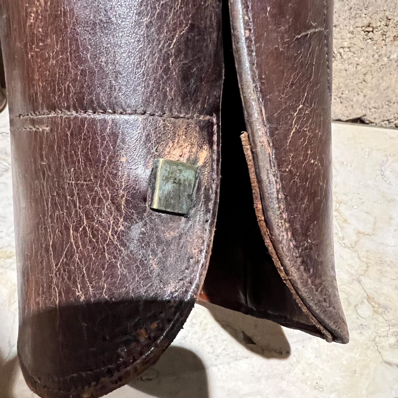 Vintage Lederkappen Pferd Reiter Gaiters aus Leder im Angebot 4