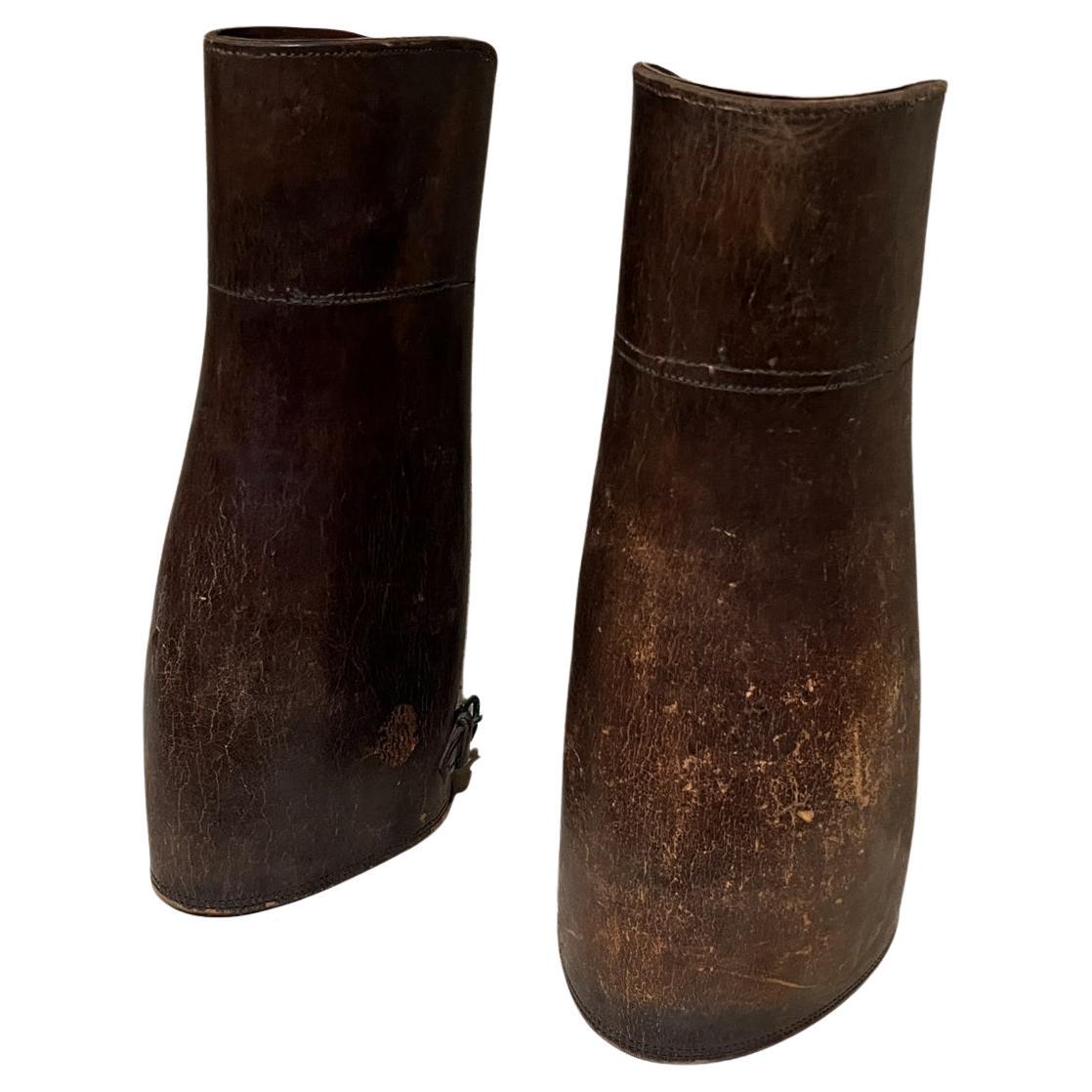 Vintage Leather Chaps Horse Riding Gaiters