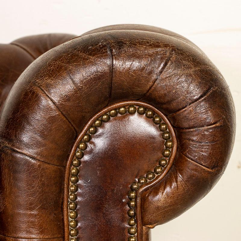 Vintage Leather Chesterfield Club Chair Armchair 1