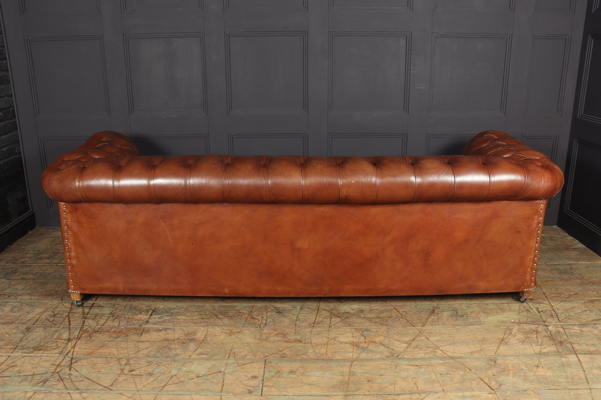 Vintage Leather Chesterfield Sofa 4 seat 4