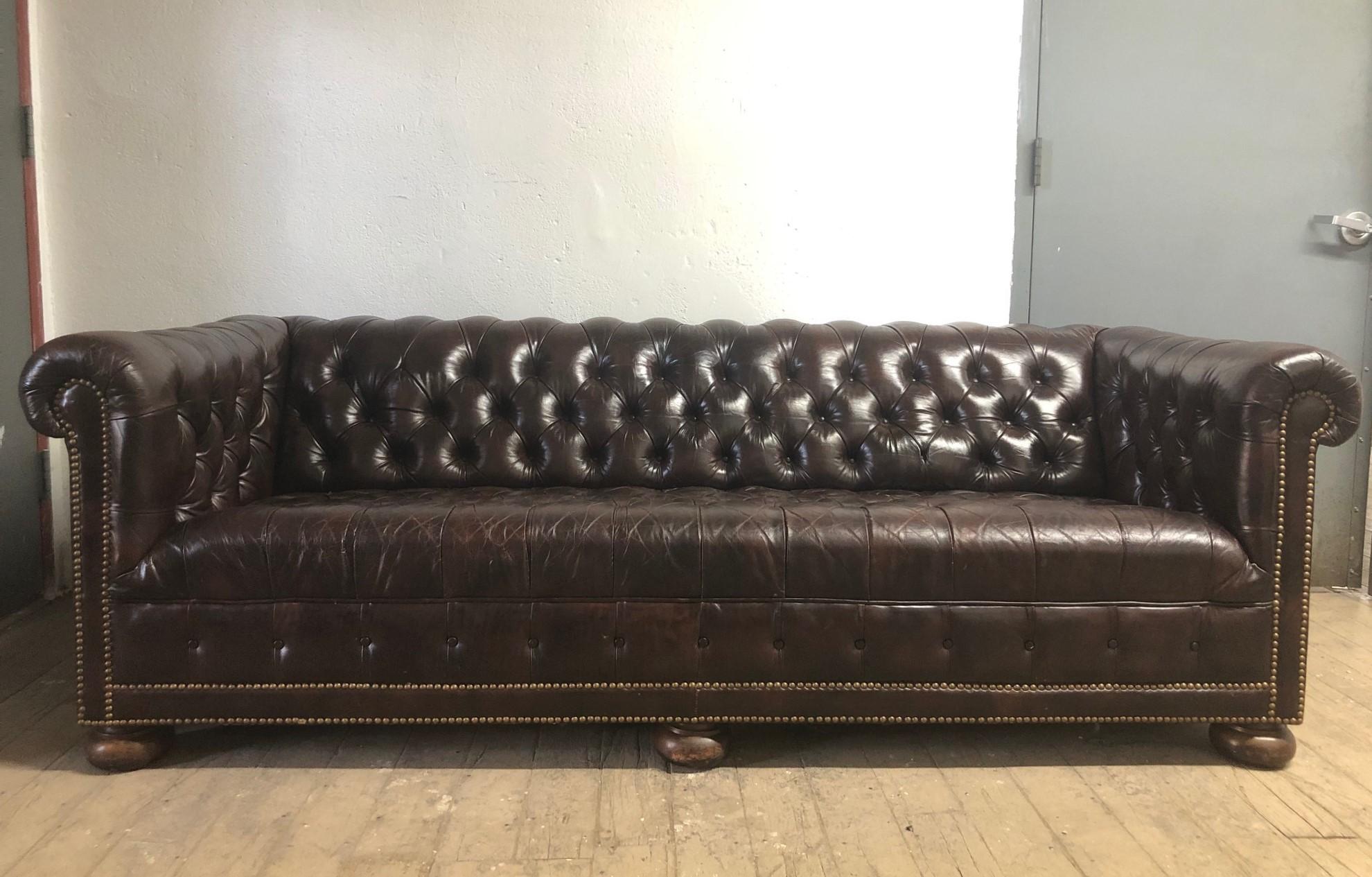 Vintage Leather Chesterfield Sofa For Sale at 1stDibs | vintage leather ...