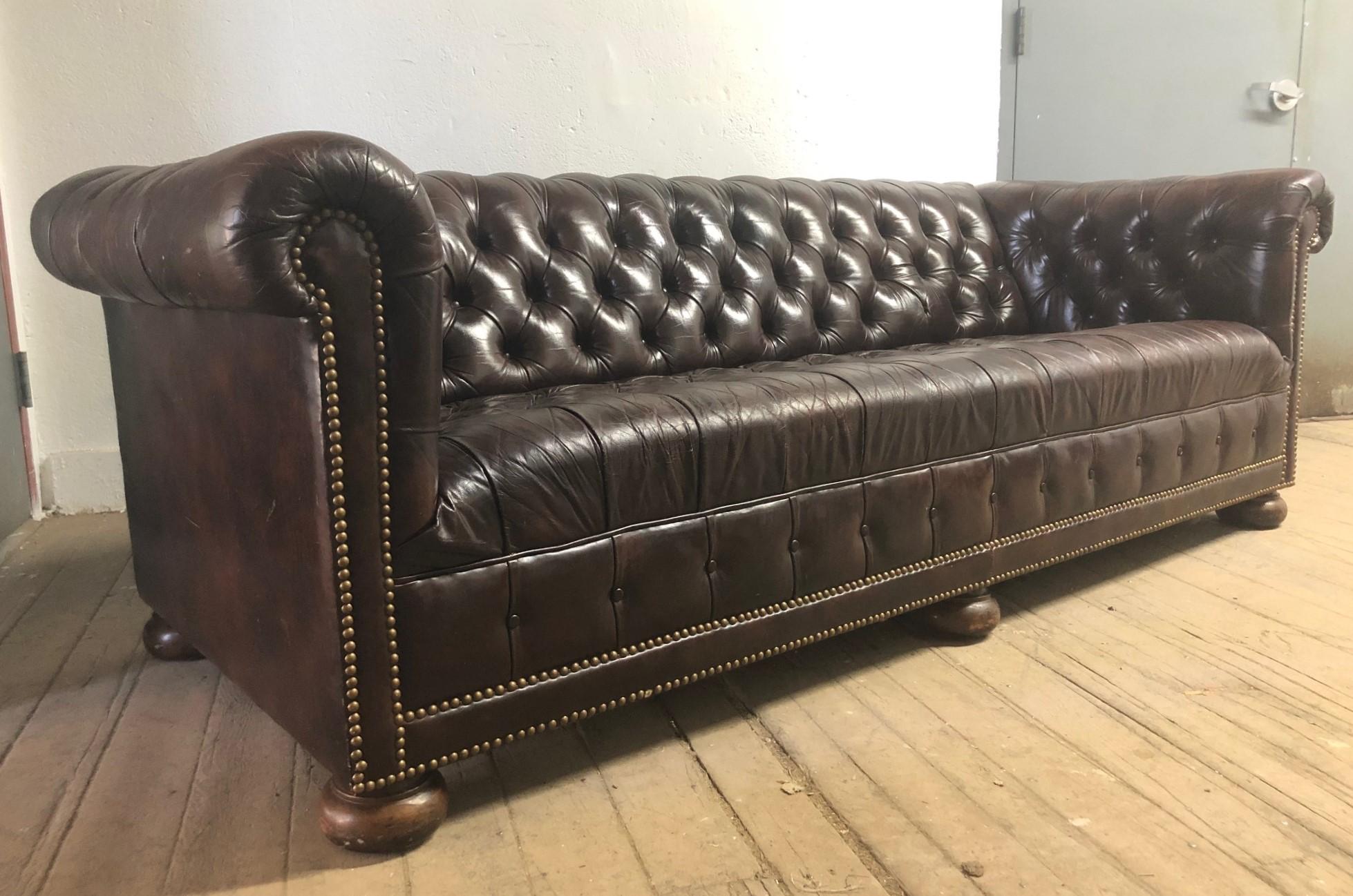 Vintage Leather Chesterfield Sofa For Sale at 1stDibs | vintage leather ...
