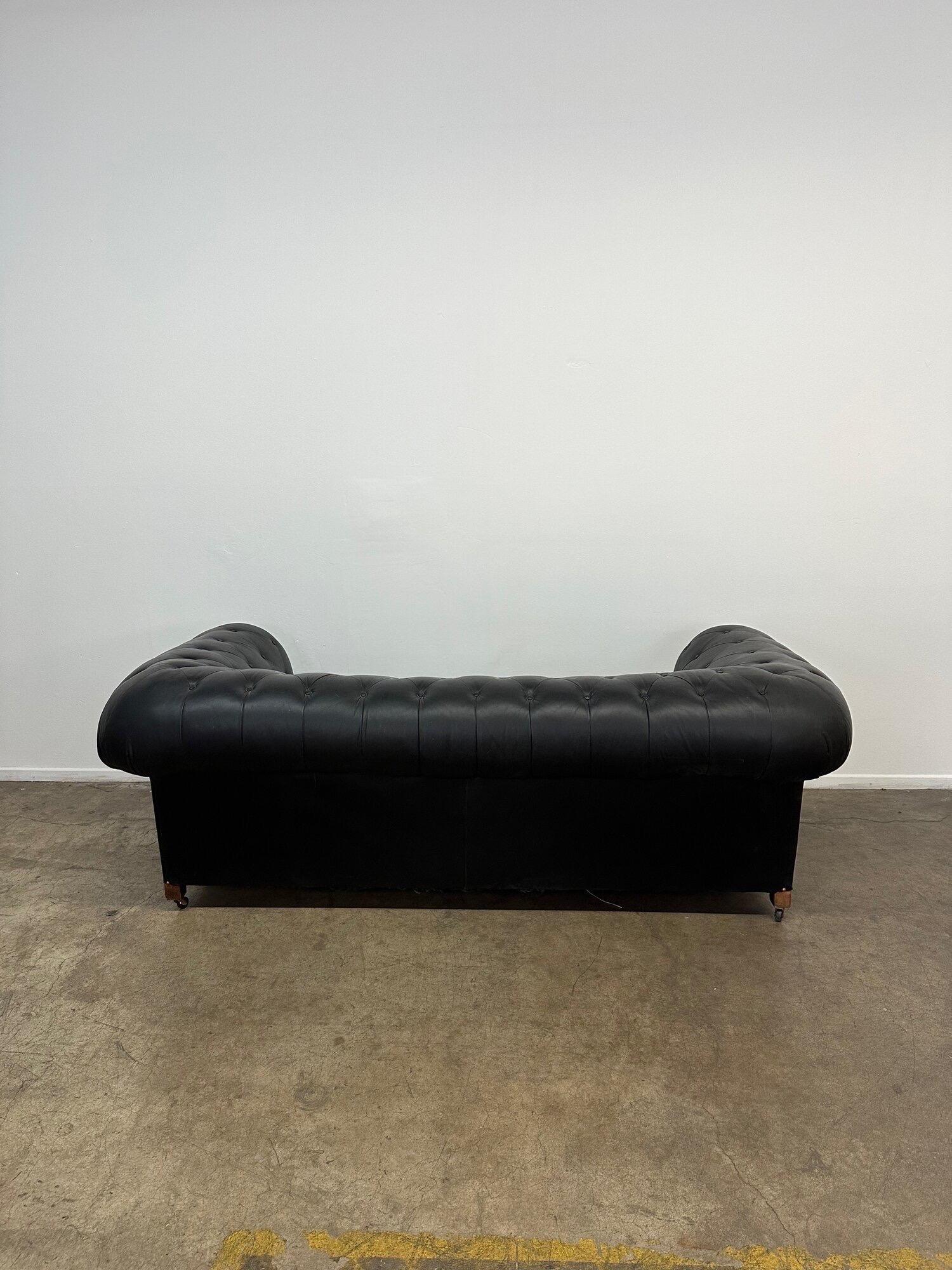 Late 20th Century Vintage Leather Chesterfield Sofa
