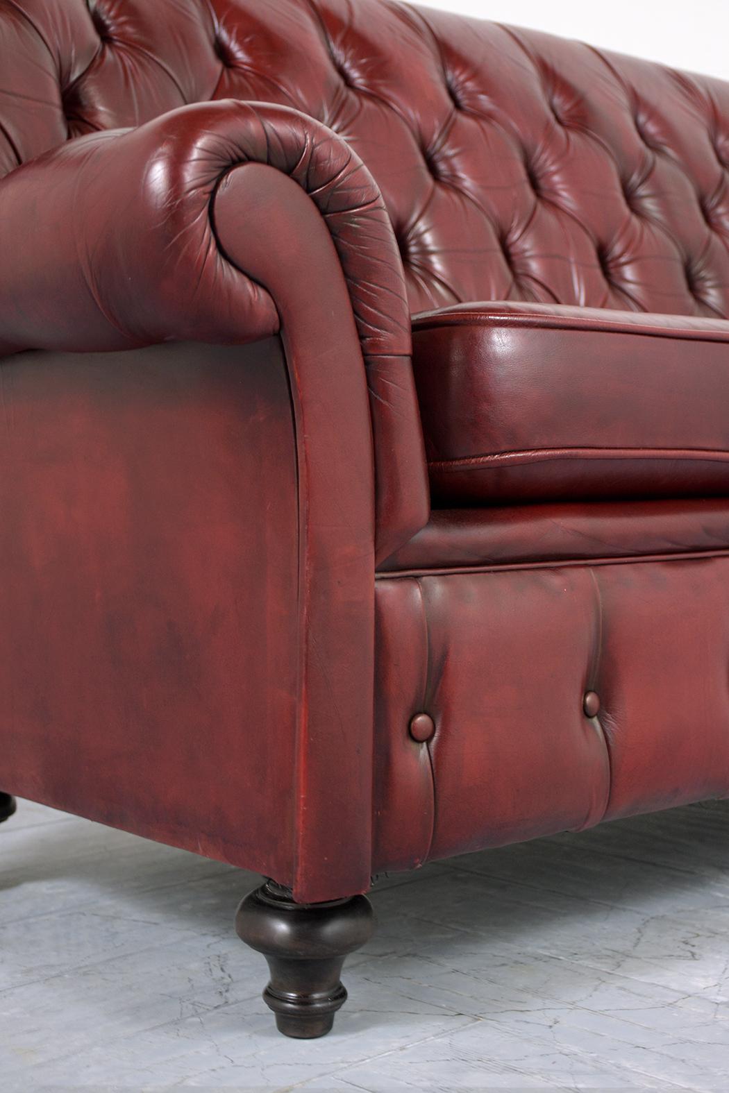 Leather Tufted Chesterfield Sofa 1