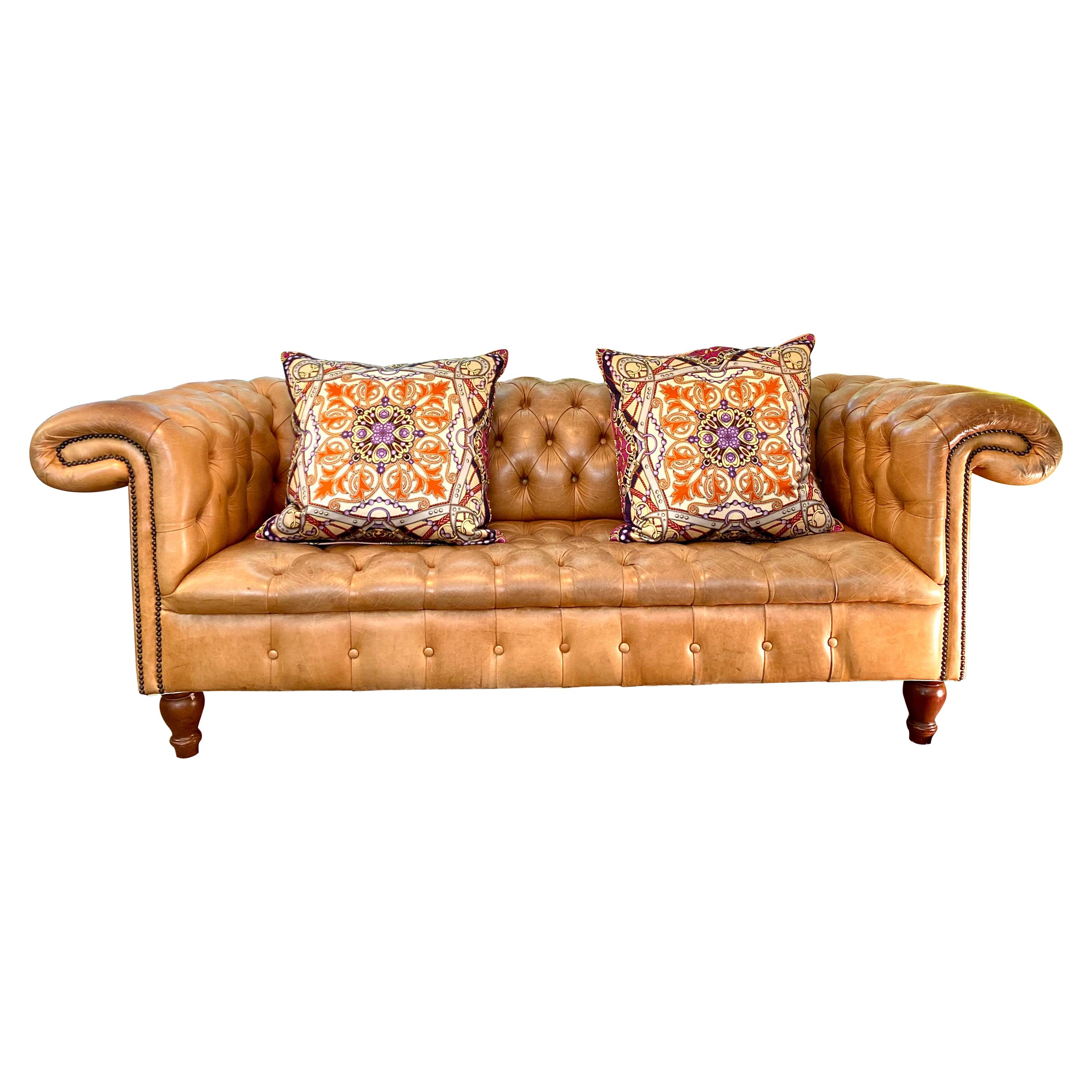 Chesterfield-Sofa aus Leder