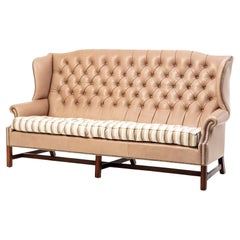 Canapé Chesterfield en cuir vintage