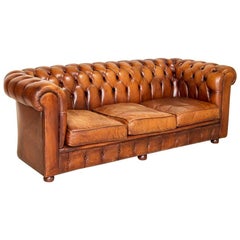 Vintage Leather Chesterfield Sofa from England