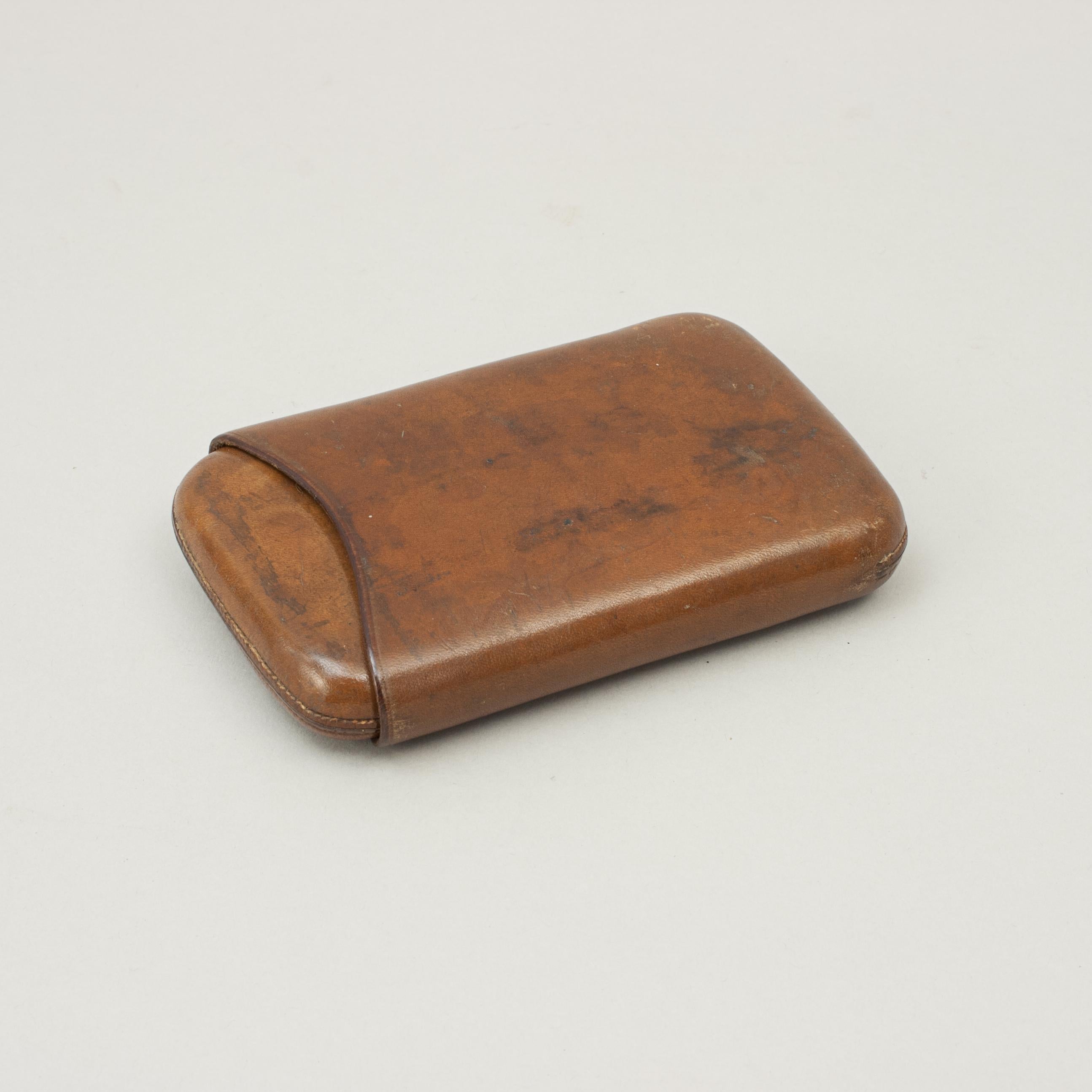 Vintage Leather Cigar Case W. B Corter For Sale 1