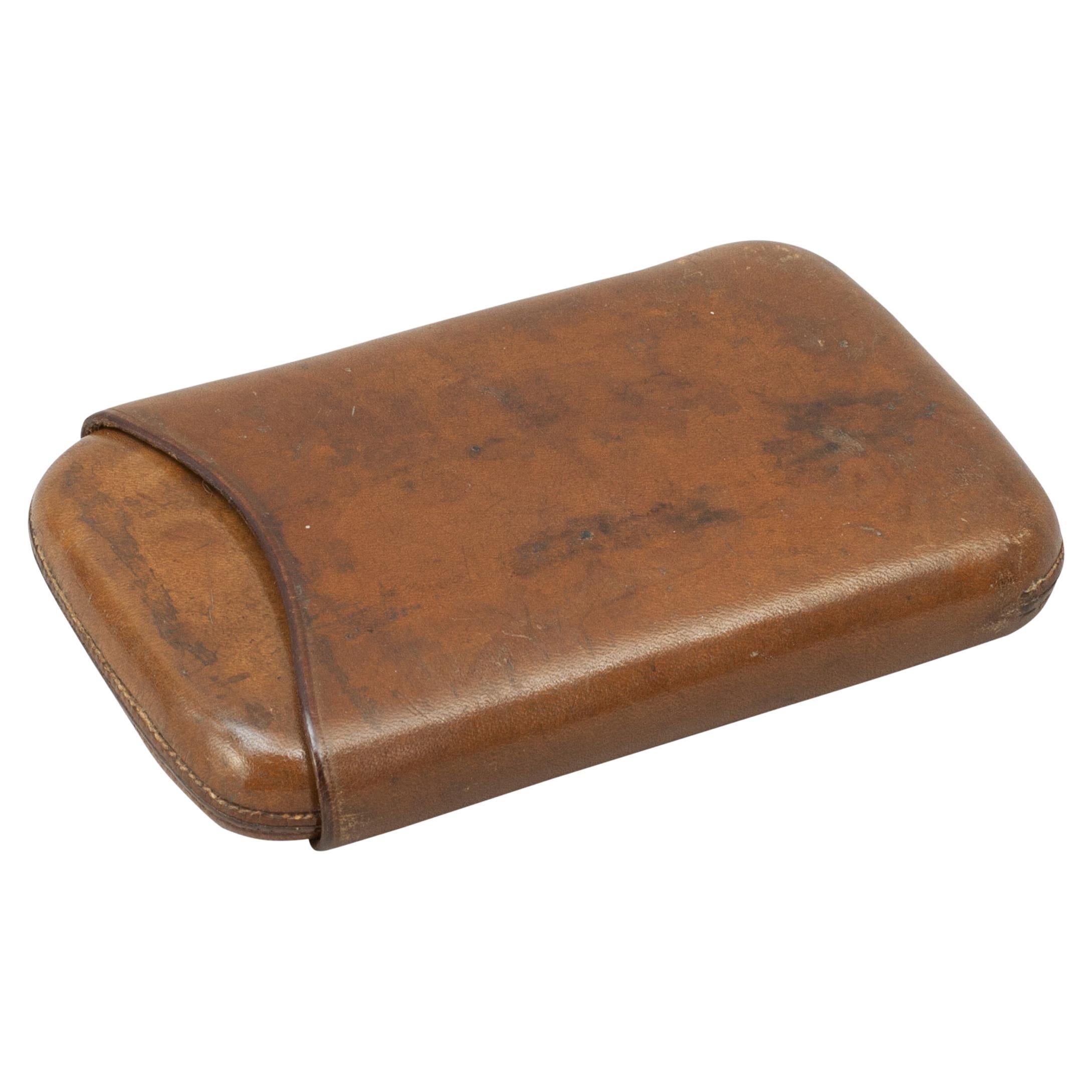 Vintage Leather Cigar Case W. B Corter For Sale