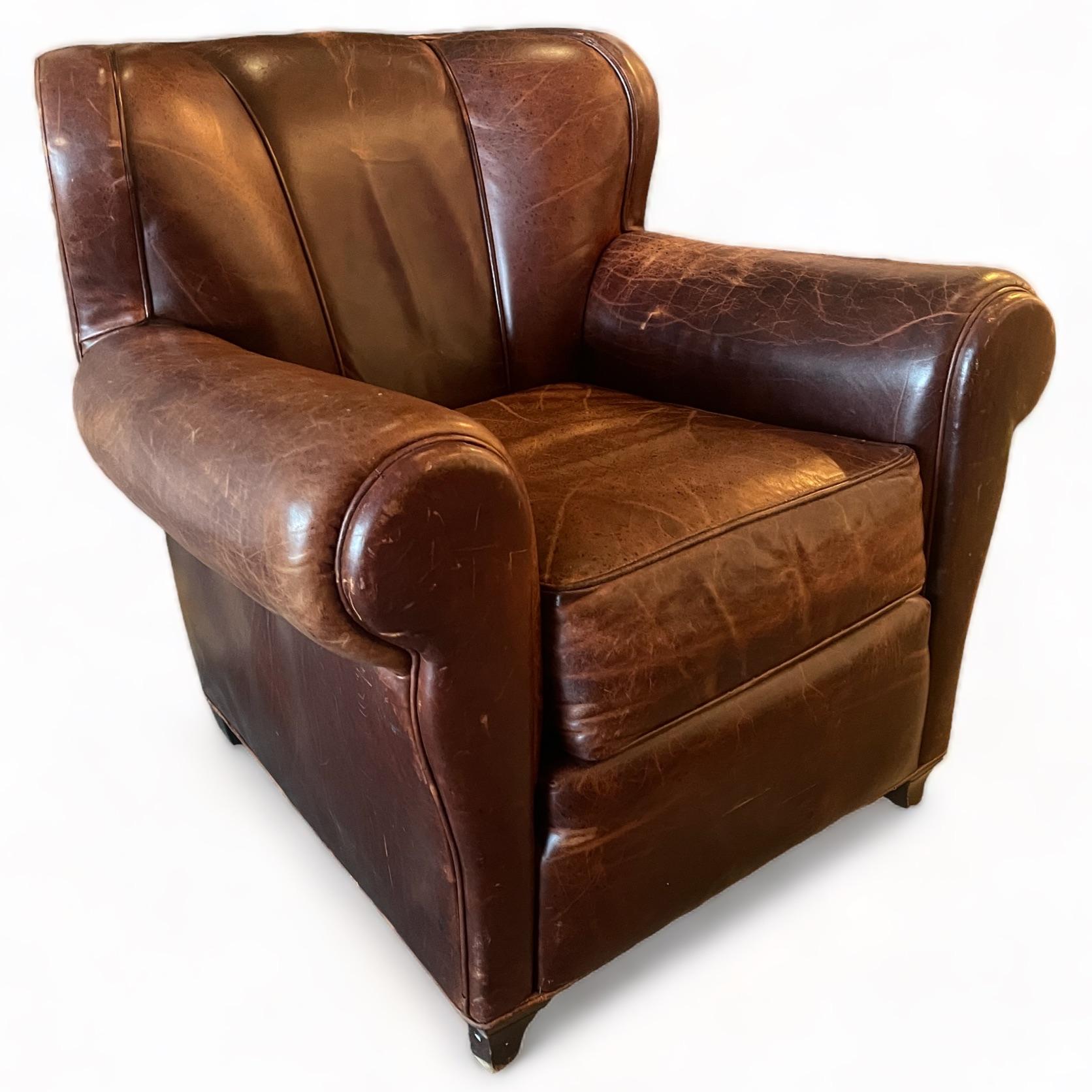 Our incredible leather chairs have been thoughtfully selected for their craftsmanship and unique character that will compliment any space. With vintage items there may be some minor imperfections adding to its charm.
