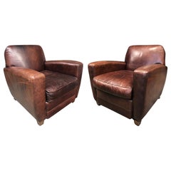 Vintage Leather Club Chairs