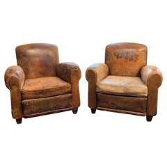 Vintage Leather Club Chairs
