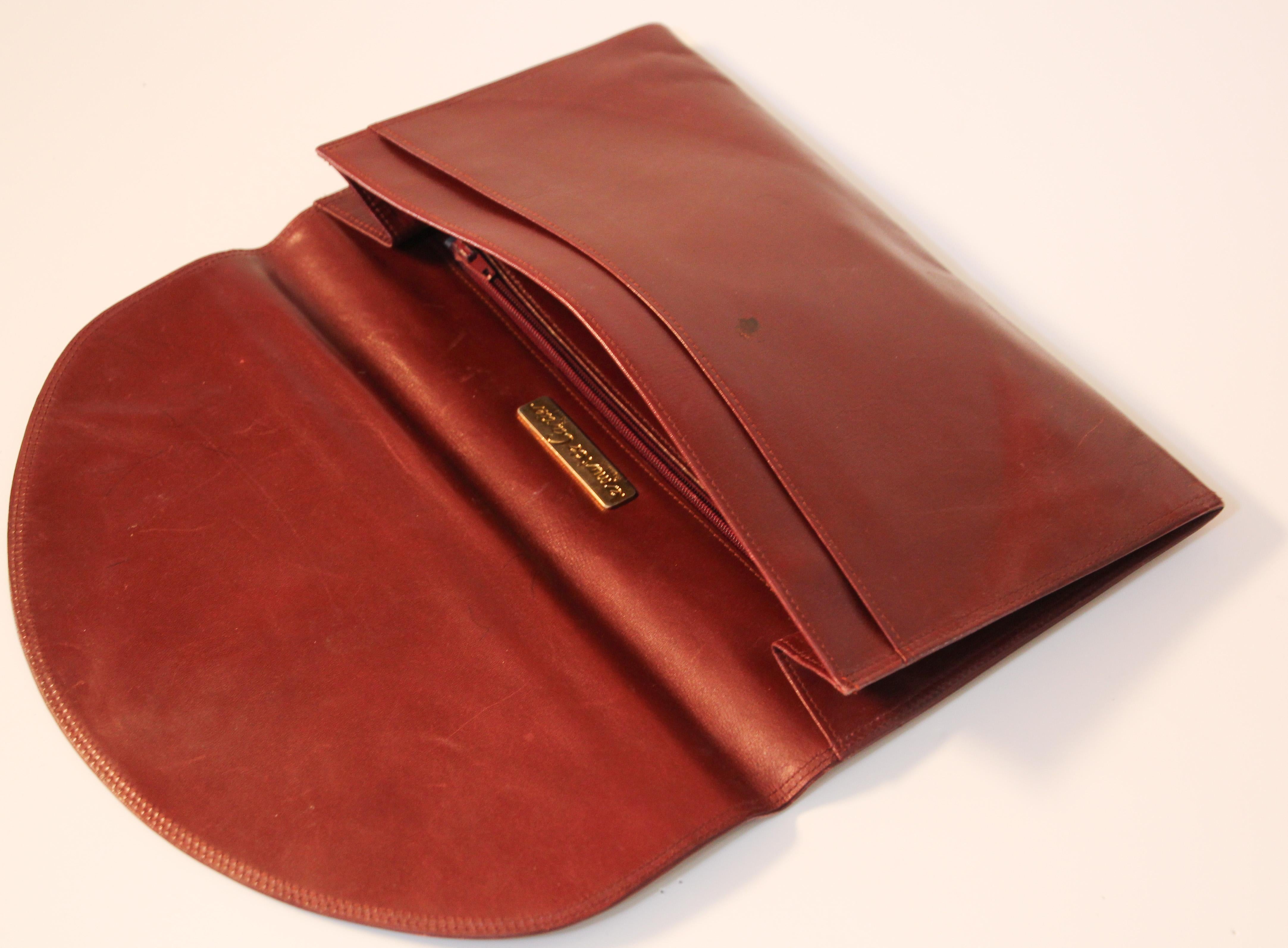 Vintage Leather Clutch Bag 
