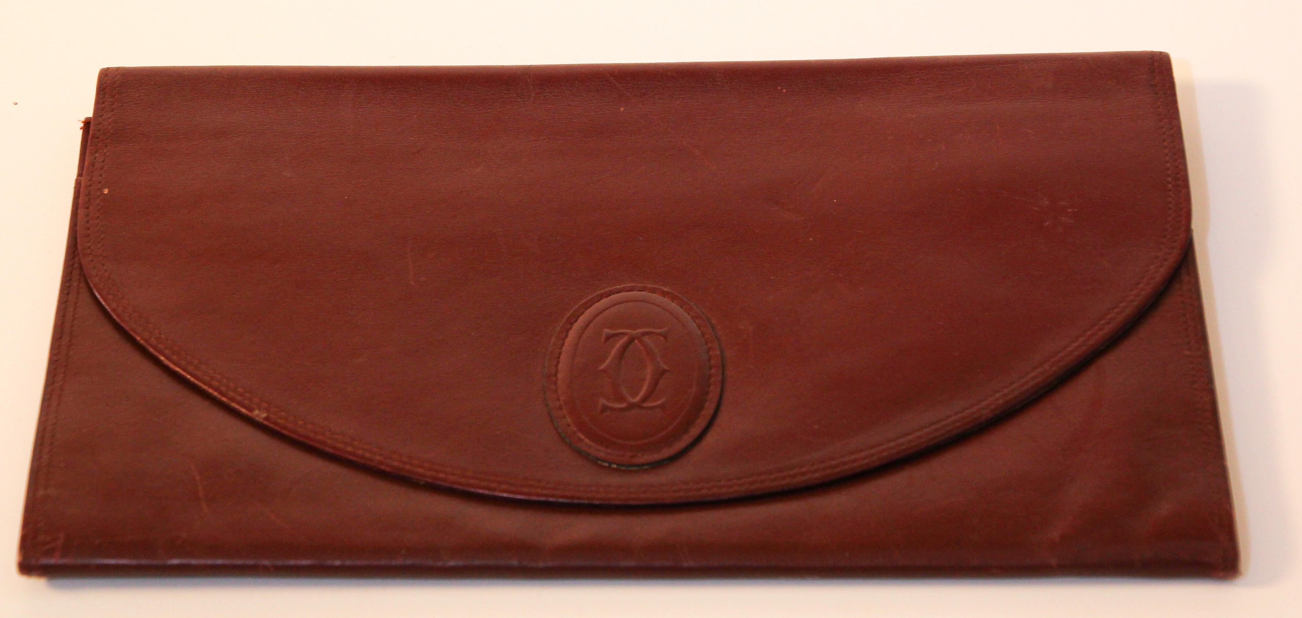 Vintage Leather Clutch Bag 