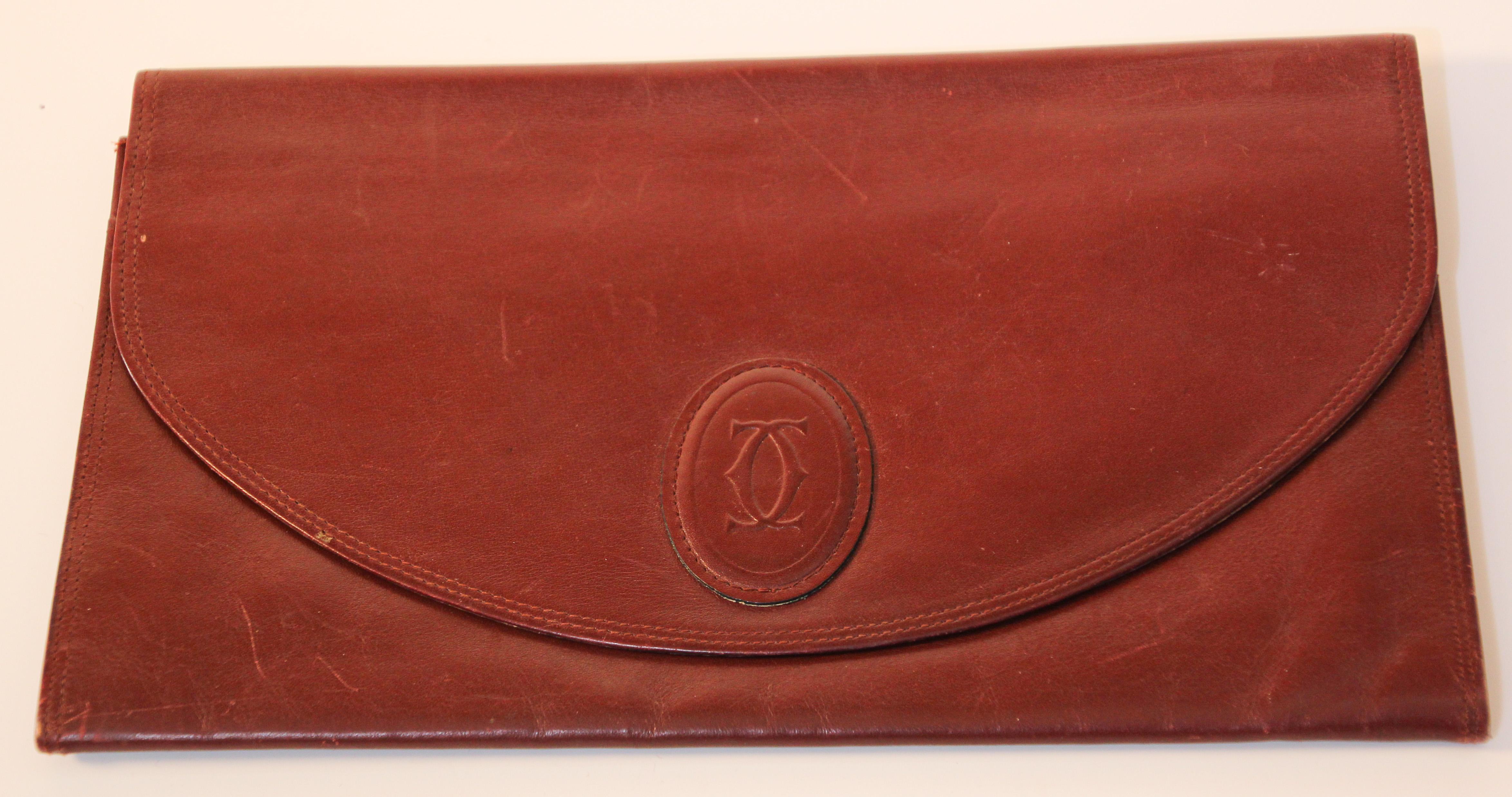 Vintage Leather Clutch Bag 