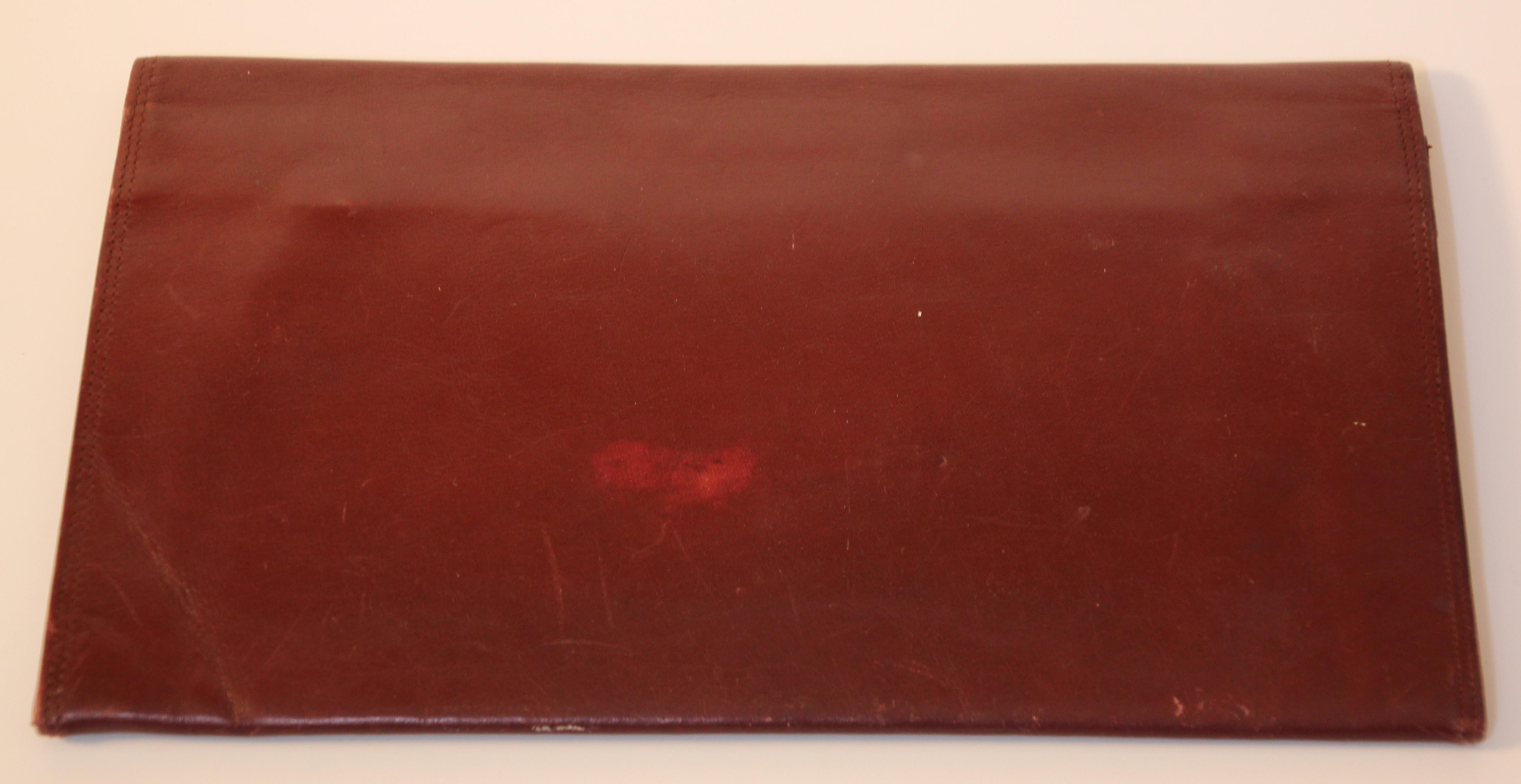 Vintage Leather Clutch Bag 
