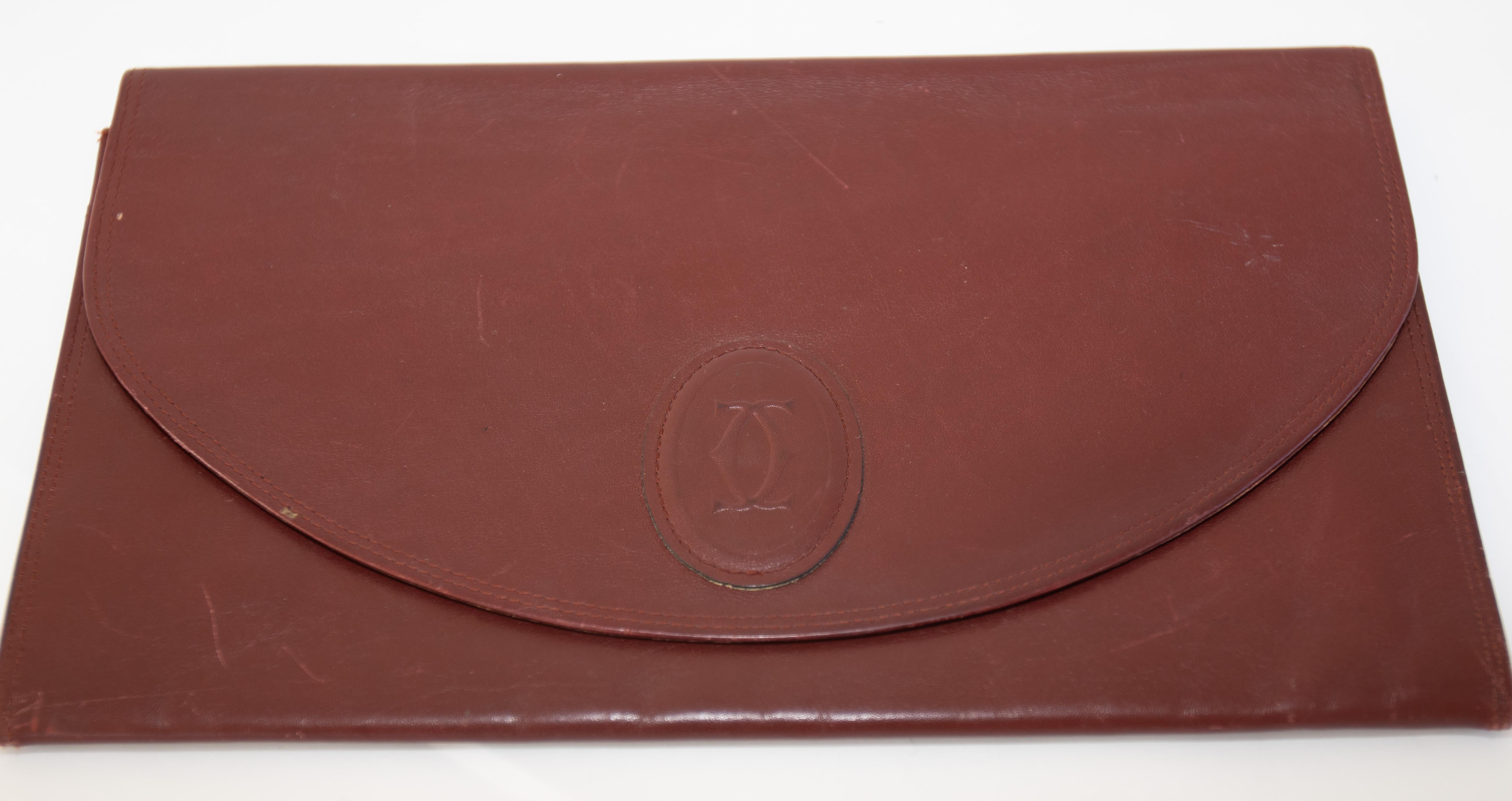 Vintage Leather Clutch Bag 