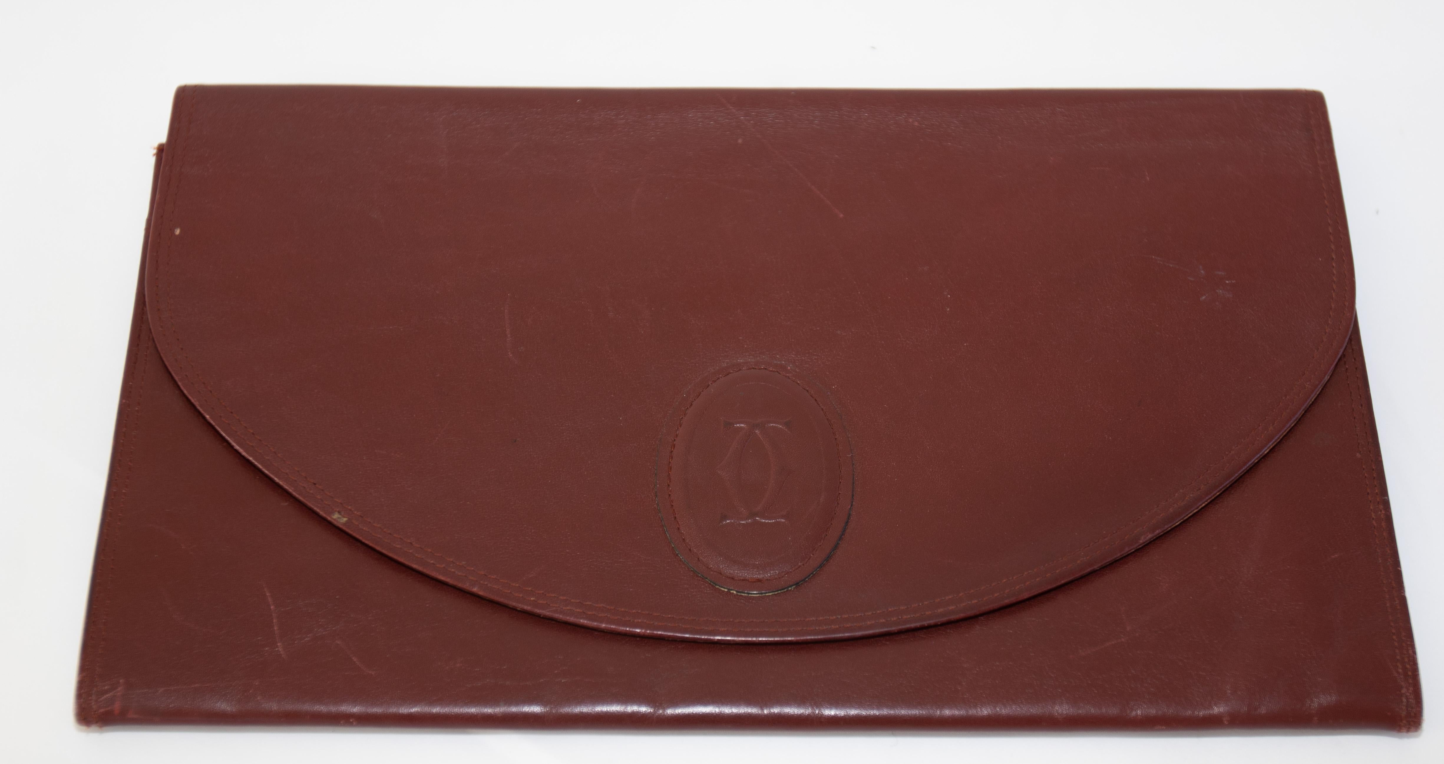 Vintage Leather Clutch Bag 