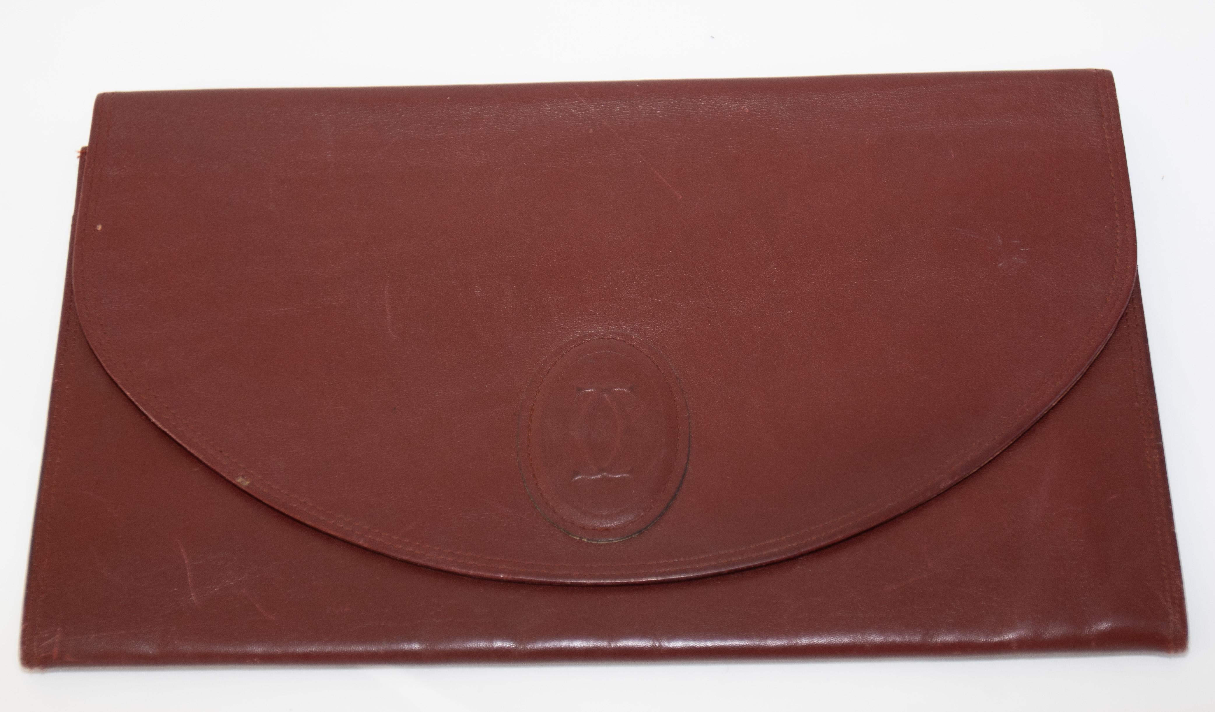 Vintage Leather Clutch Bag 