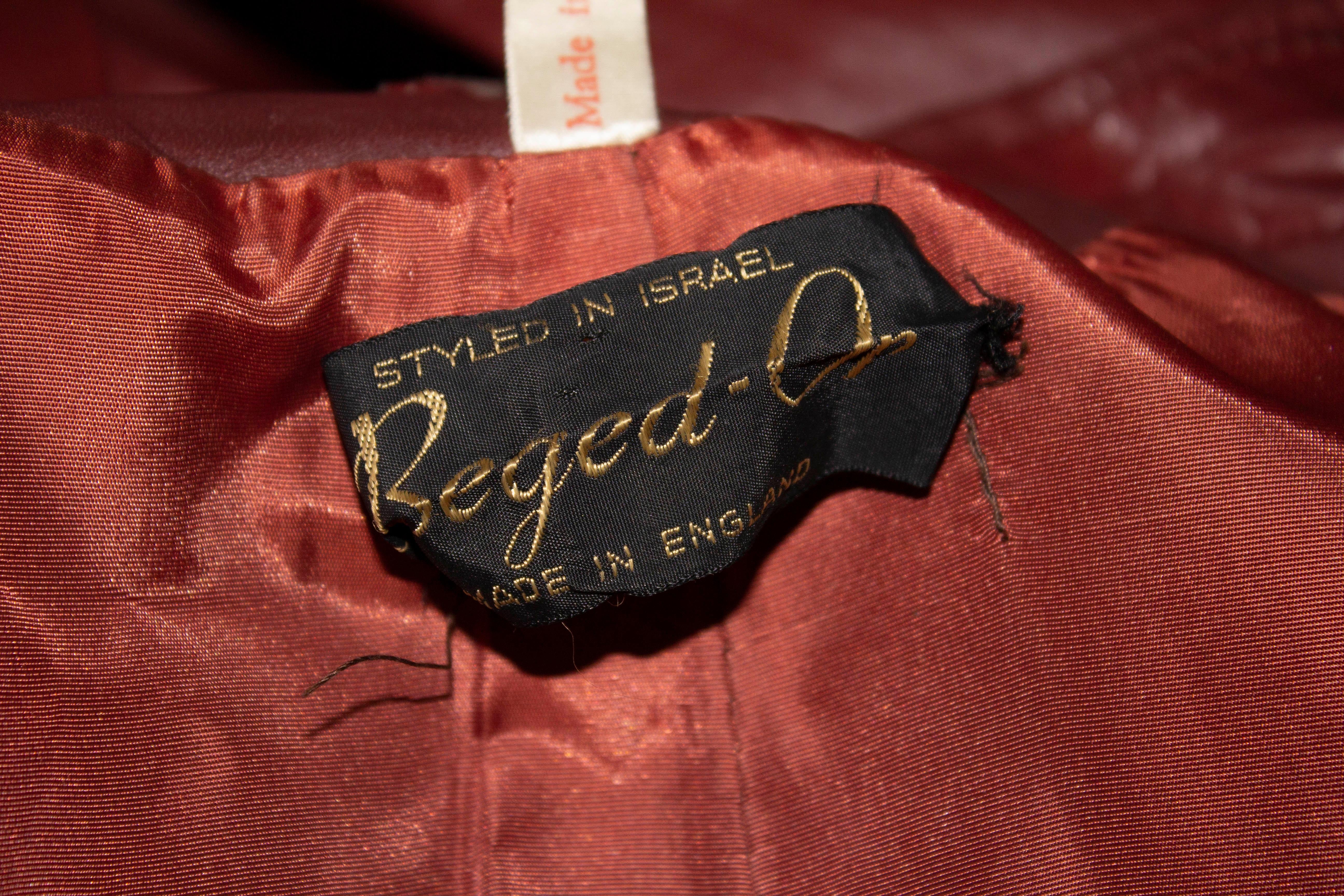 Manteau en cuir vintage BegedOr Bon état à London, GB