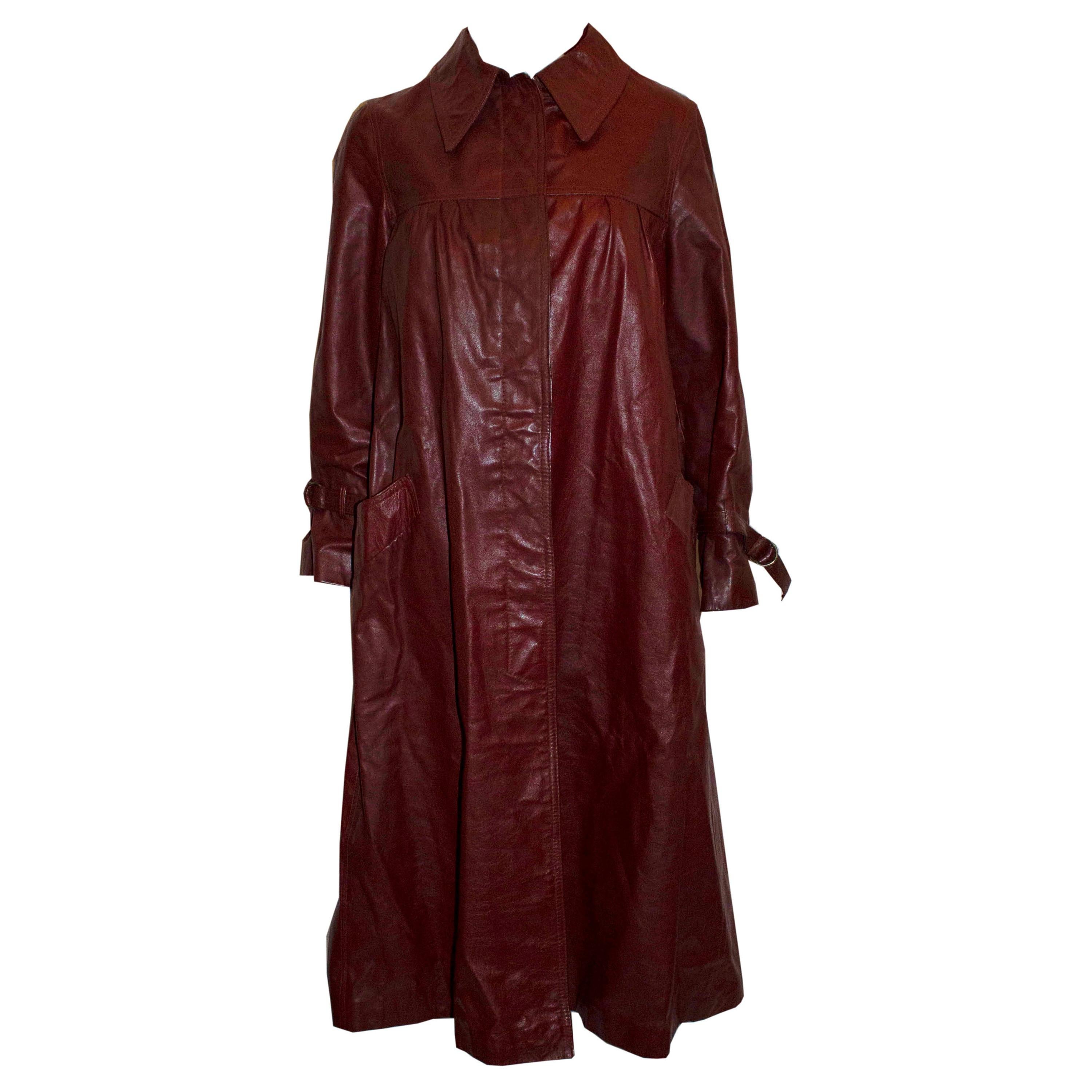 Vintage Leather Coat by BegedOr For Sale