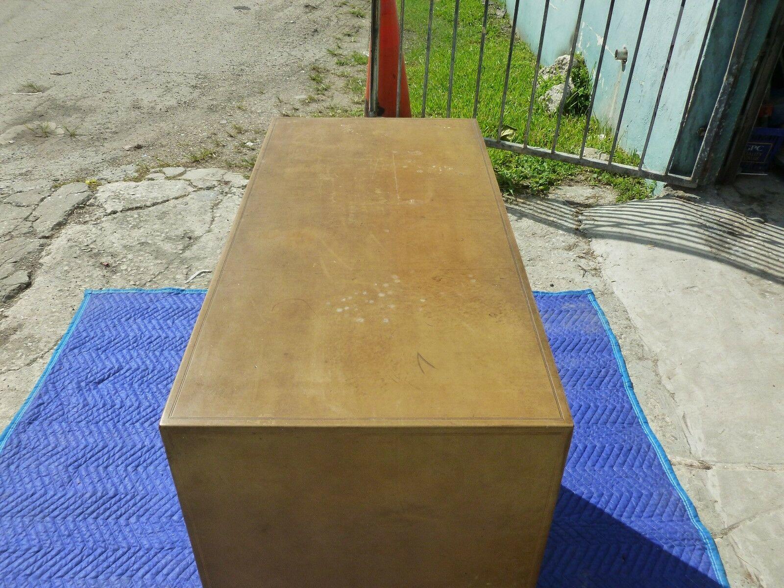 Vintage Leather Coffee Table attributed to Tommi Parzinger for Charak Modern For Sale 2