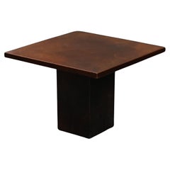 Vintage Leather Coffee Table From France, Circa 1970
