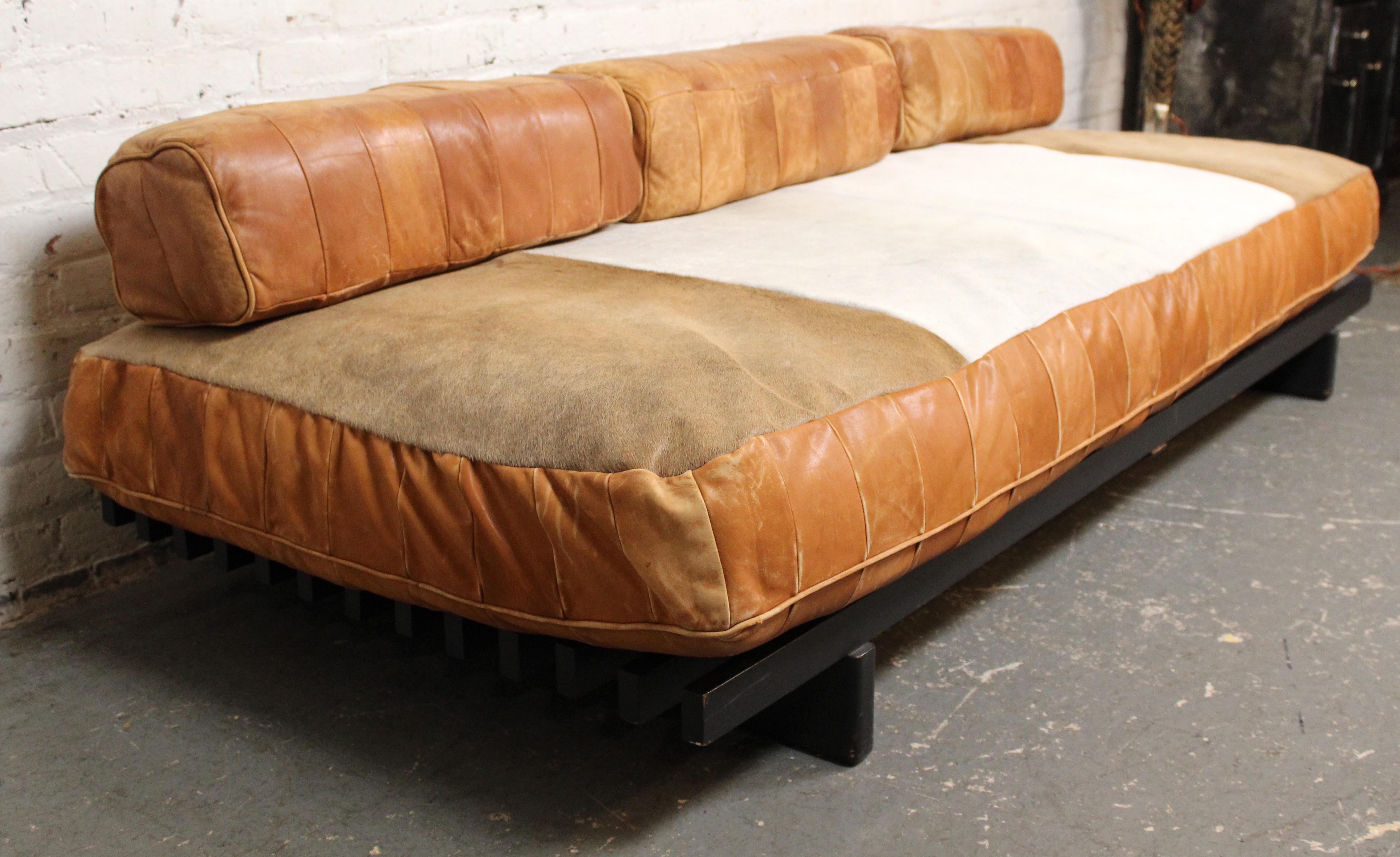 Vintage Leder & Rindsleder de Sede DS-80 Daybed (Moderne der Mitte des Jahrhunderts) im Angebot