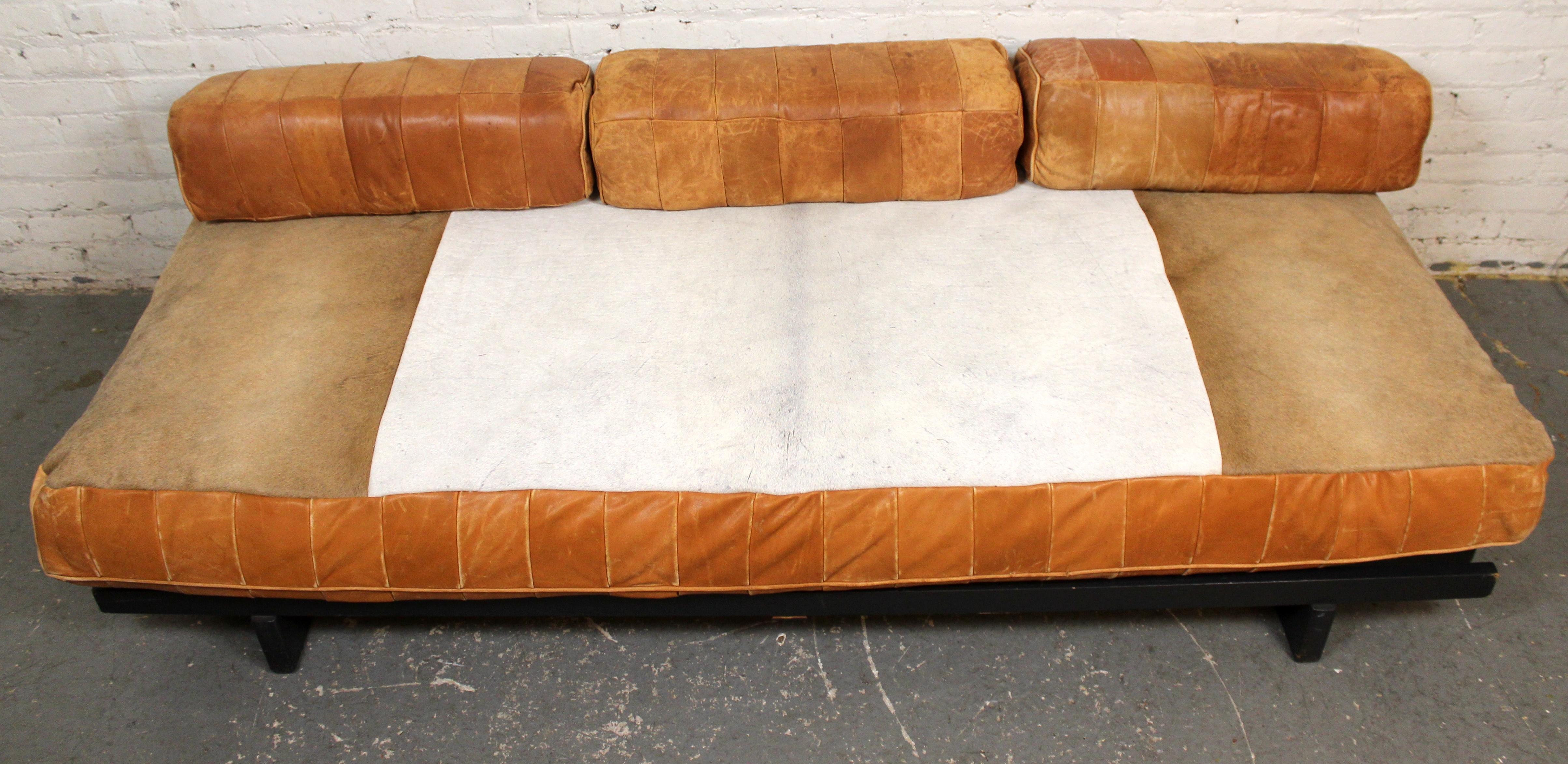 Vintage Leder & Rindsleder de Sede DS-80 Daybed (Schweizerisch) im Angebot