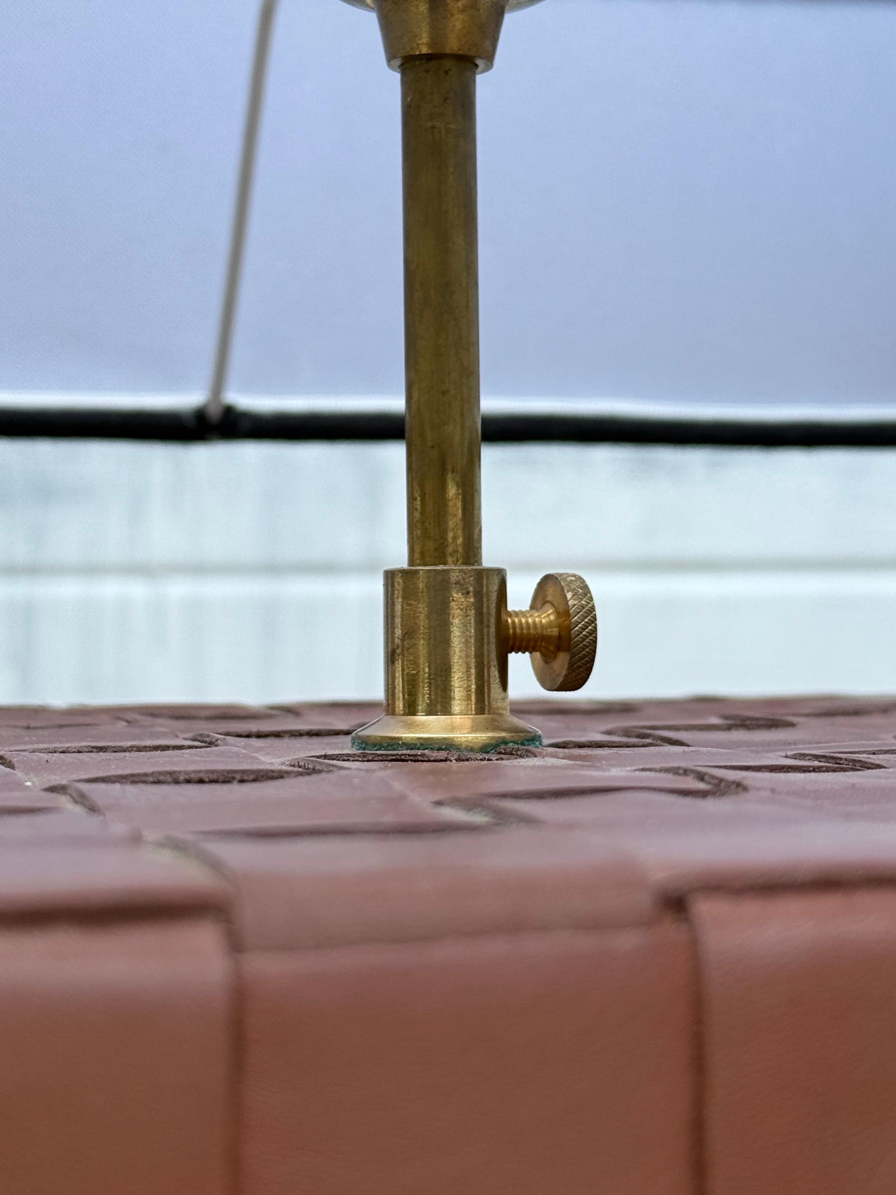 Vintage Leather Cube Lamps - a Pair For Sale 5