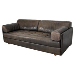 Divano letto a 2 posti in pelle vintage de Sede 1970/80