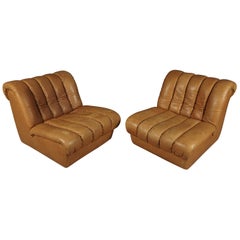Vintage Leather De Sede DS 85 Lounge Chairs, Switzerland, 1960s