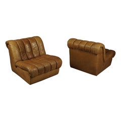 Vintage Leather De Sede DS 85 Lounge Chairs, Switzerland, 1960s