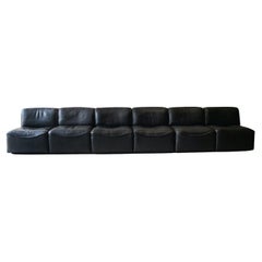 Vintage Leather De Sede Sectional Sofa, Model 'DS-15', Switzerland, 1970s