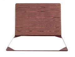 Vieux Bureau en Cuir, Milieu du 20eme Siècle