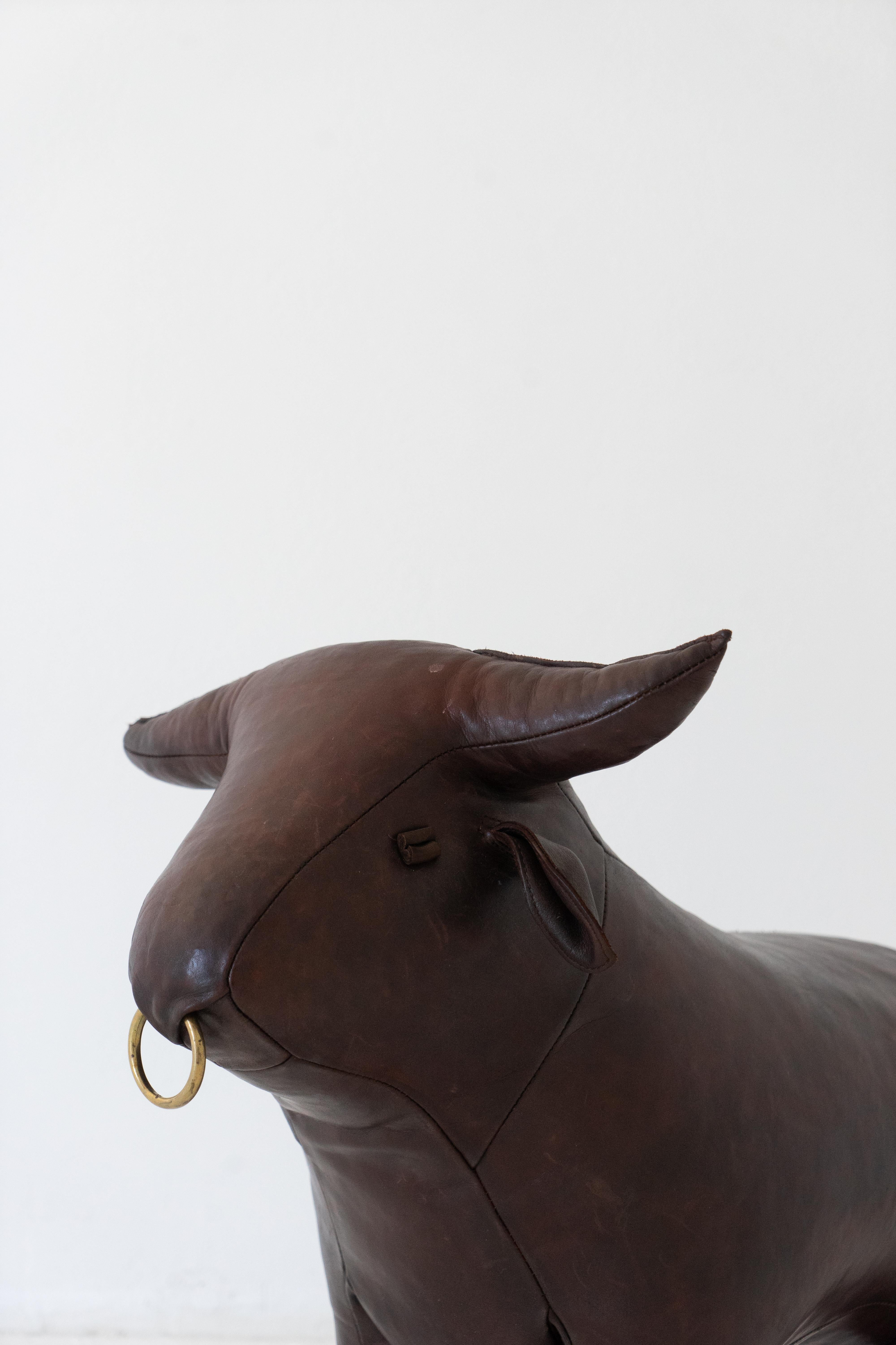 Vintage Leather Dimitri Omersa Bull for Abercrombie Fitch 10