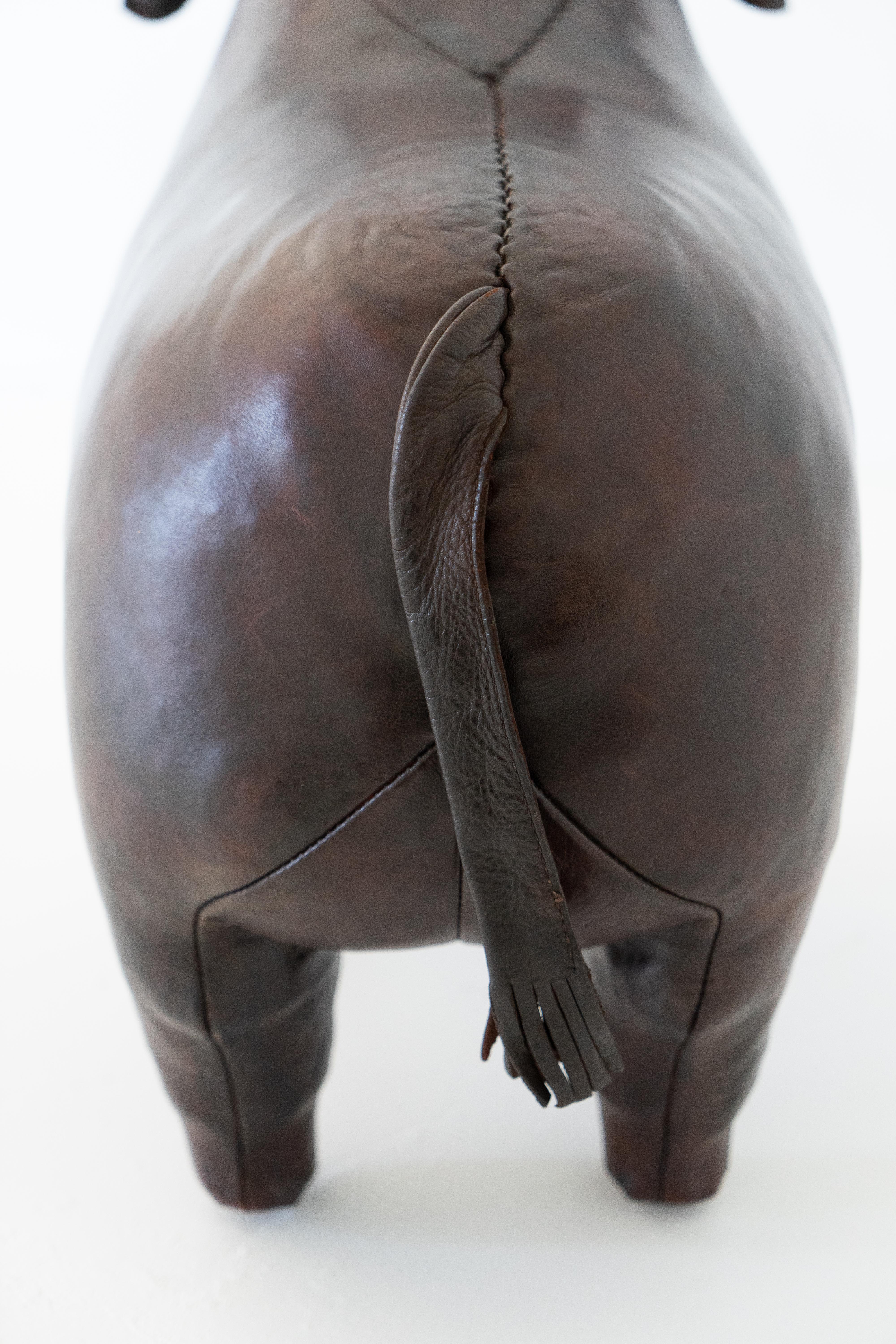 Vintage Leather Dimitri Omersa Bull for Abercrombie Fitch In Good Condition In San Diego, CA